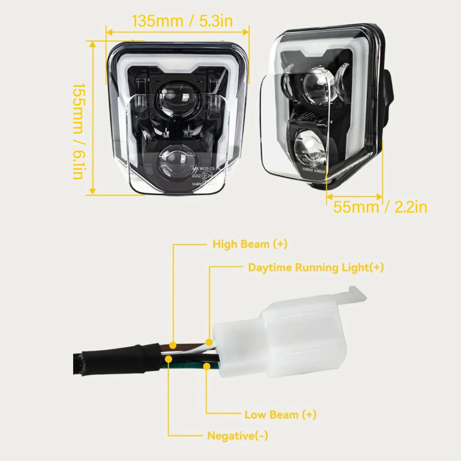 Iluminación excepcional, reemplazo de Mecha de luz de Cabeza de Motocicleta de Alta Durabilidad for el Modelo FC TC FE TE