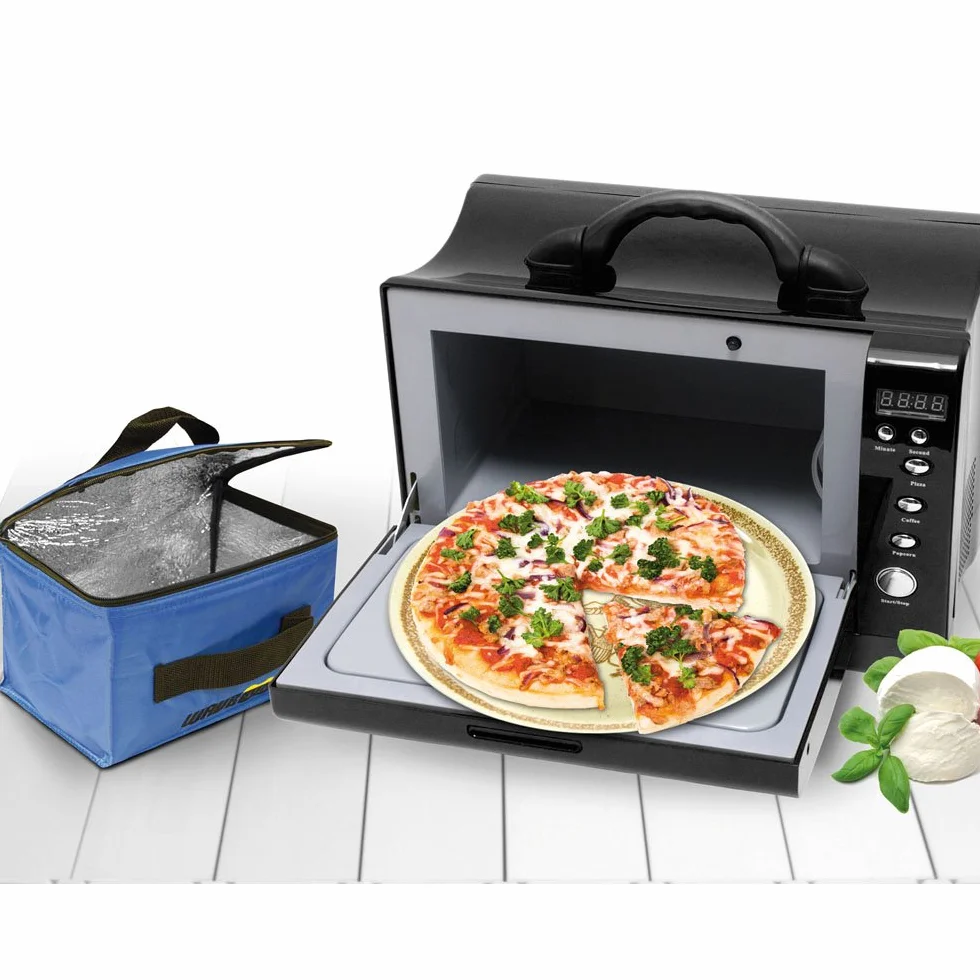 Camp 4 Mikrowelle 12V/230V Schwarz Hornillo para Acampada