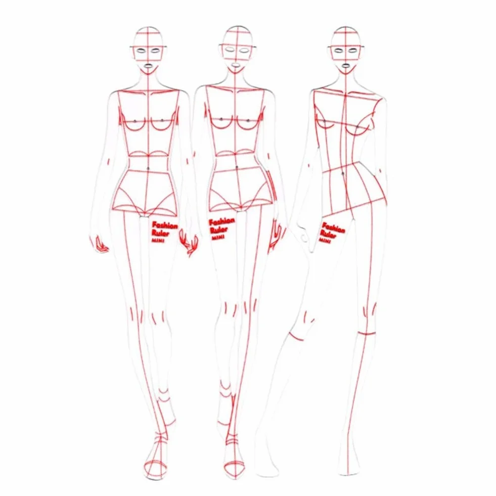 Curva Francesa Dinámica Humana Regla de Plantilla de Moda Regla de Plantilla de Curva Francesa Patrón Patrón de Reglas de Clasificación Herramienta de Costura Artesanal de Diseño de Estilo reglas de