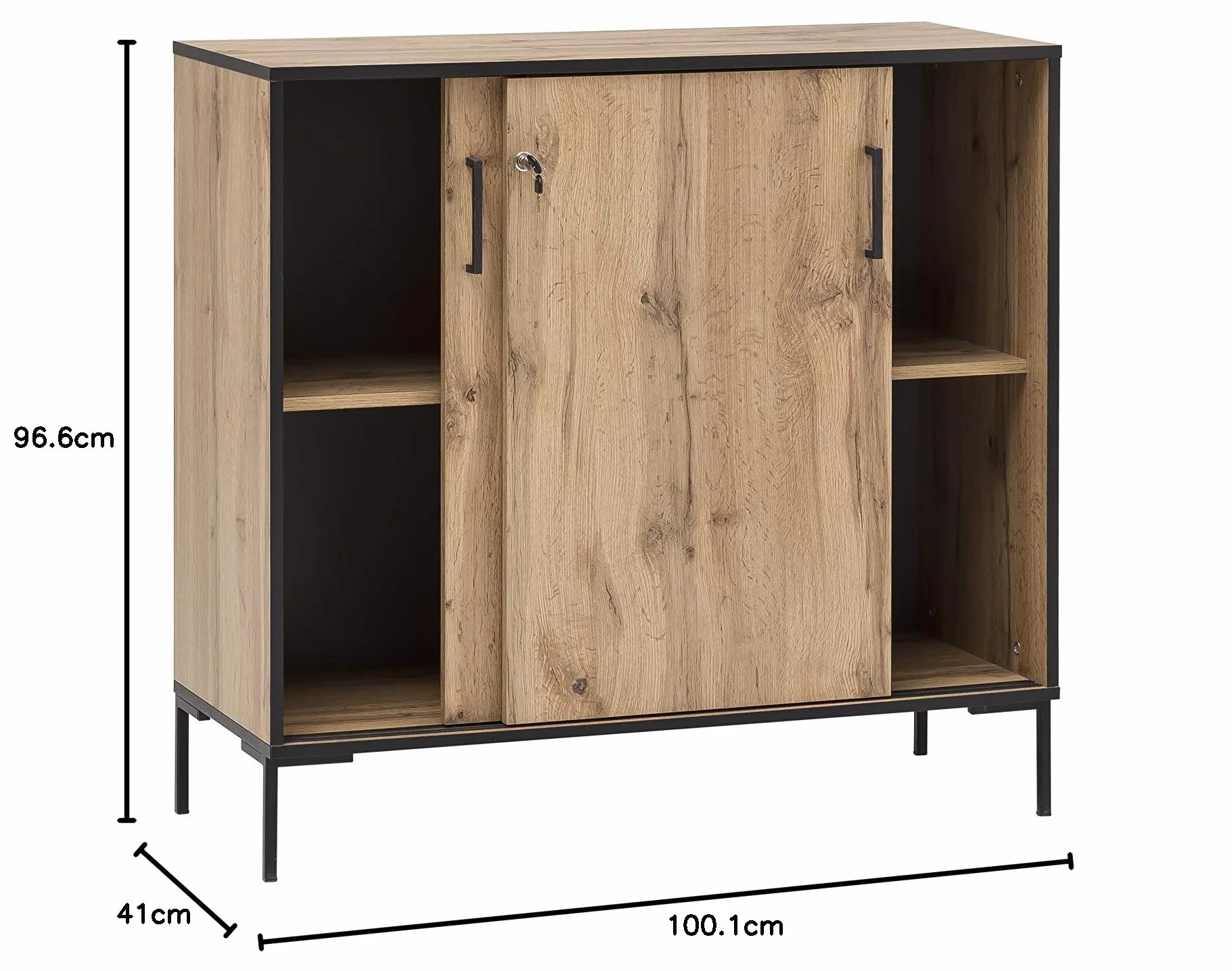 Schildmeyer Montana 701516 - Archivador, Acabado en Roble rústico, 100,1 x 41 x 96,6 cm
