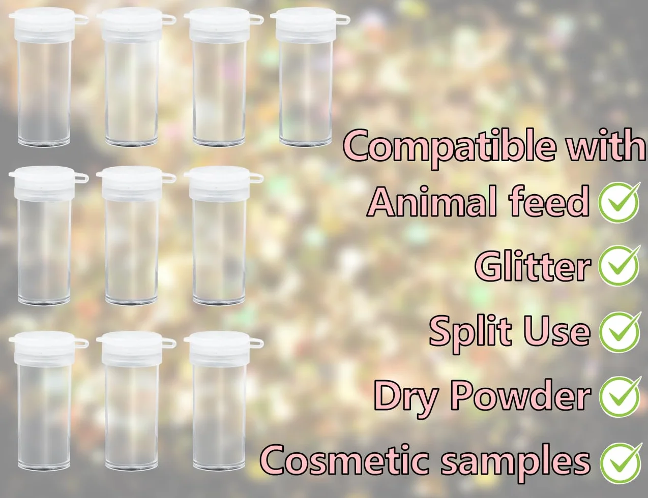 10 Piezas Salero y Pimentero de Plástico,Botellas de Especias Extra Pequeñas,Mini Coctelera Portátil,Dispensador de Especias,Especias con Tapa y Orificios,para Parrilla al Aire Libre,Camping