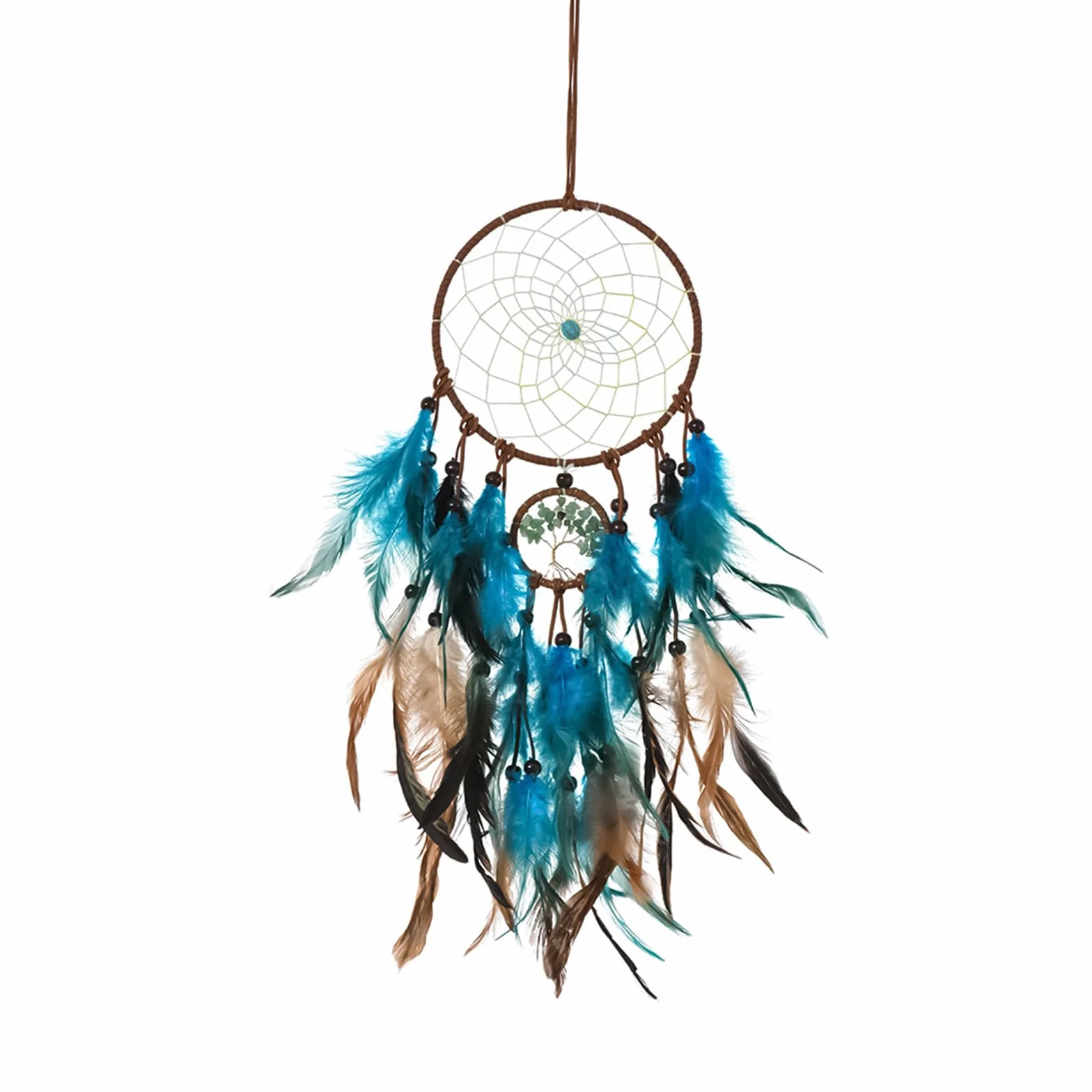 Atrapasueños Hecho a Mano con Plumas, Atrapasueños Grande e Infantil, Adorno Colgante de Pared para Decoración del Hogar y Dormitorio, Decoración Bohemia, Atrapador de Sueños Dreamcatcher