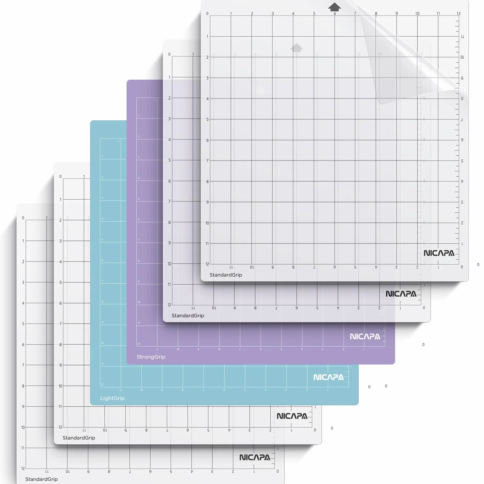 Silhouette Cameo 5/4/3/2/1 Esterilla de Corte 30x30 cm 6 Unidades Antideslizante Flexible