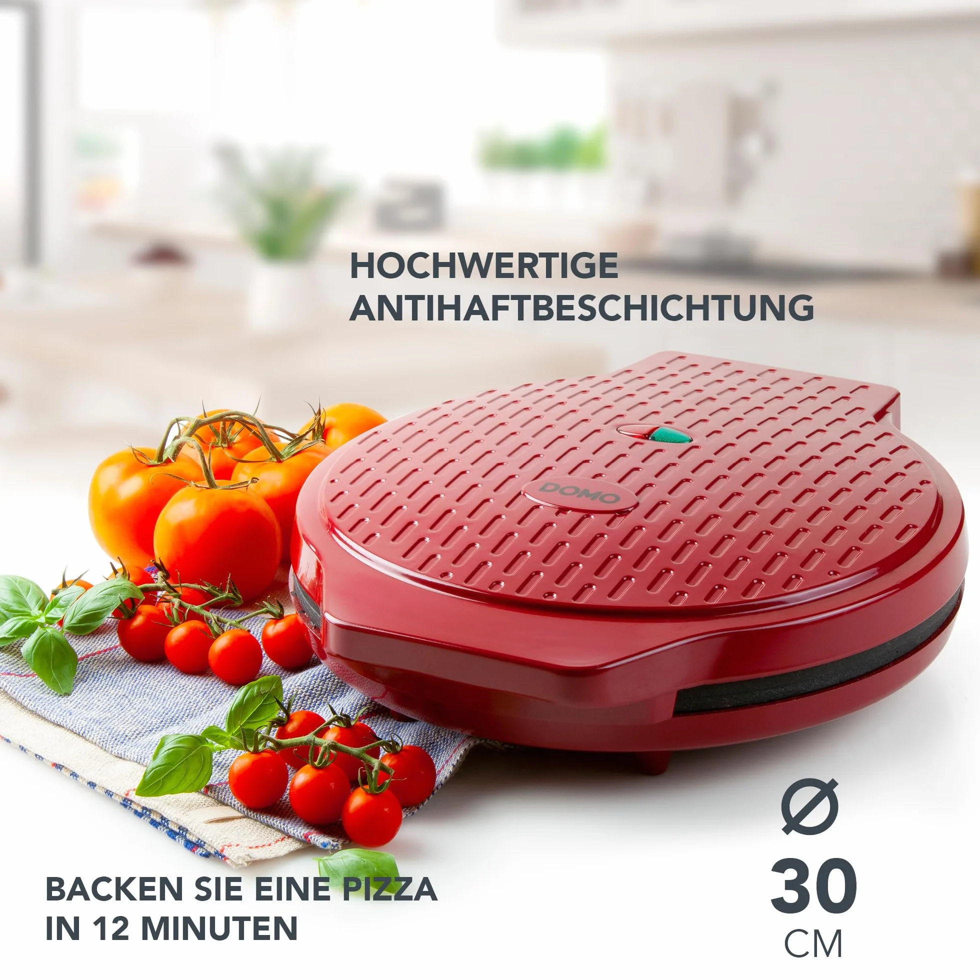 Domo DO9177PZ Horno para pizzas 30 cm Rojo