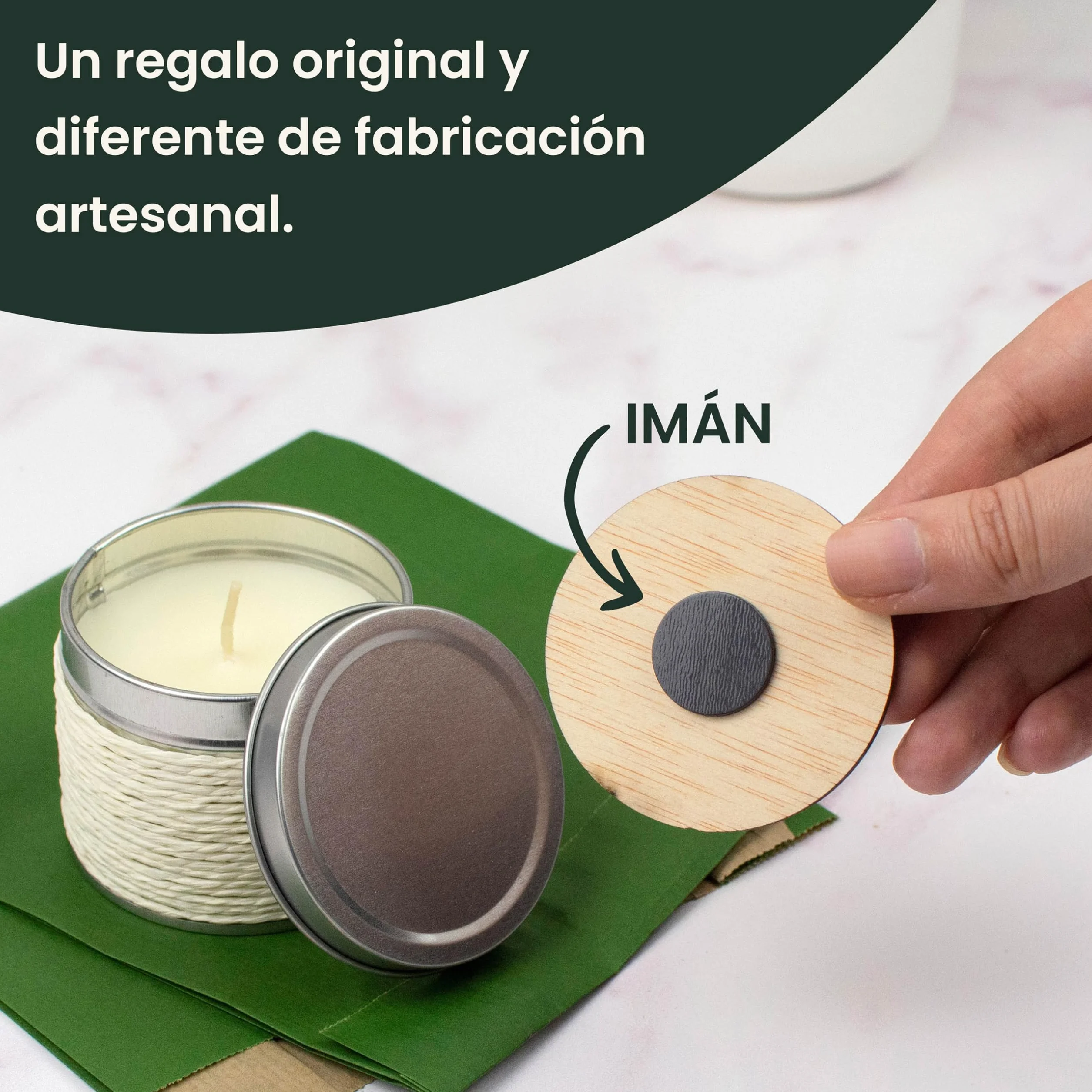 CONTRAXT Vela tarjeta Madera Regalo original Agradecimiento