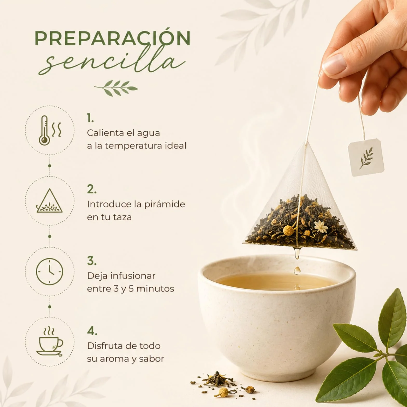 FUSIONATE Te Rojo Pu-Erh, 45 Pirámides, Sabor Terroso, Cultivado en Yunnan China
