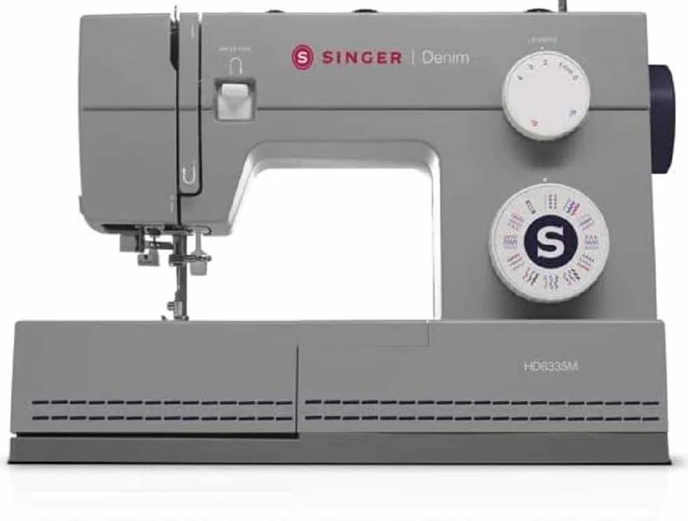 Singer “Heavy Duty Jeans 6335M Denim” - Macchina da cucire a 32 punti con potente motore per tessuti spessi, strati multipli e jeans