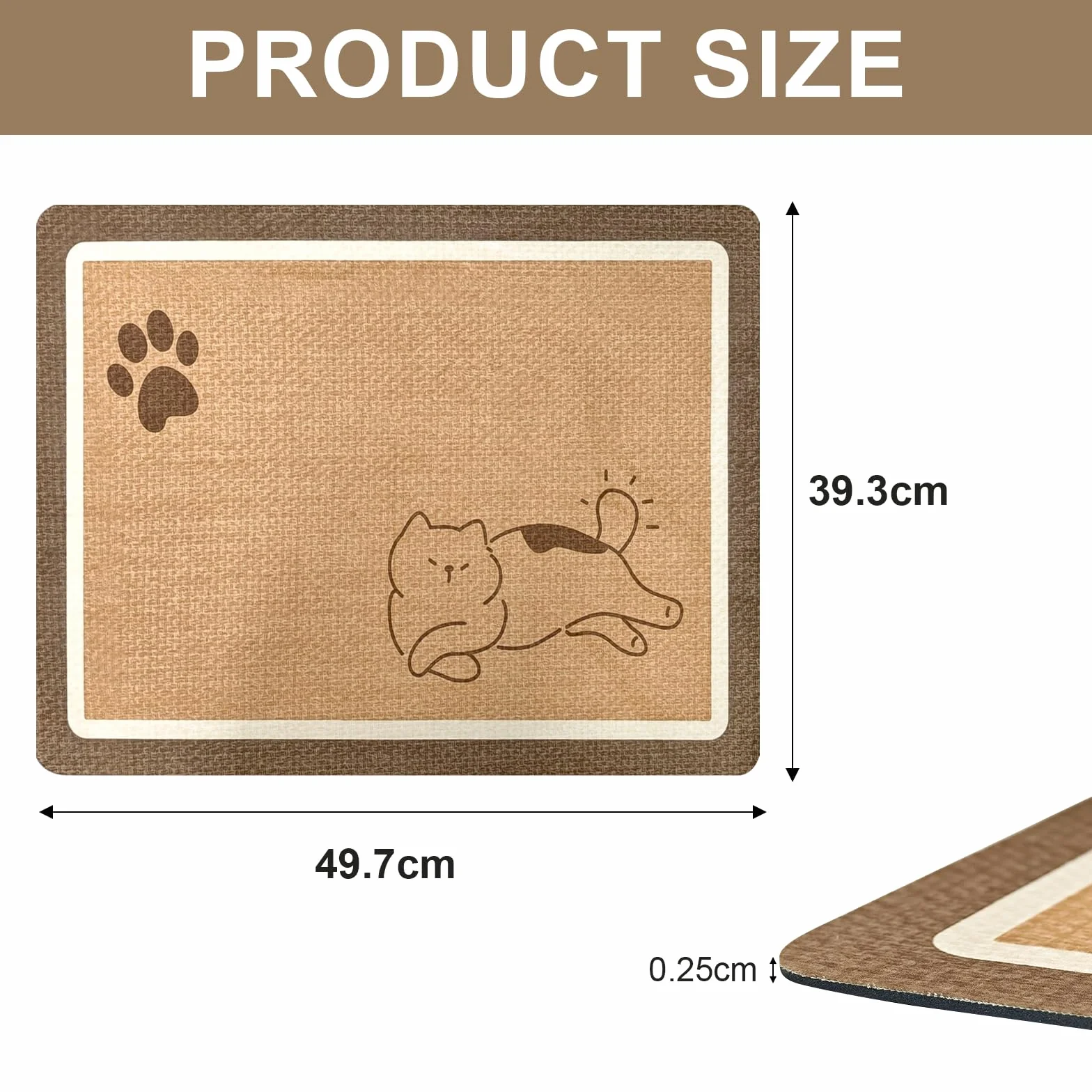 Alfombrilla Diatomita 40x50cm Tierra de Diatomeas Absorbente Antideslizante Base para Cafetera