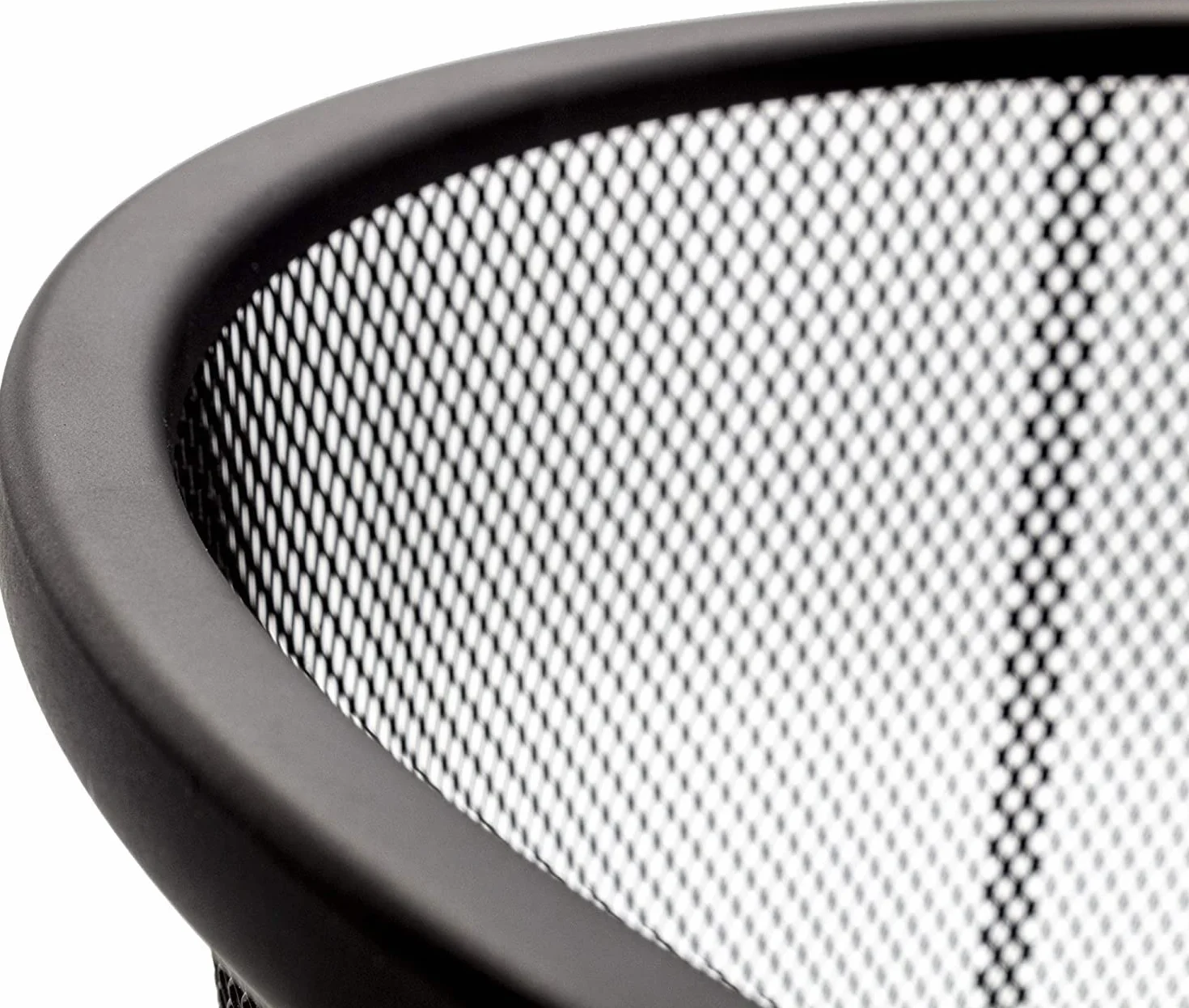 SENENQU 4 Piezas Papelera Escritorio de Malla Metálica 12L, Papelera Oficina Negra, Cubo Basura Redondo Ventilado para Baño, Dormitorio y Mesa de Trabajo, 26,5 x 23,5 cm