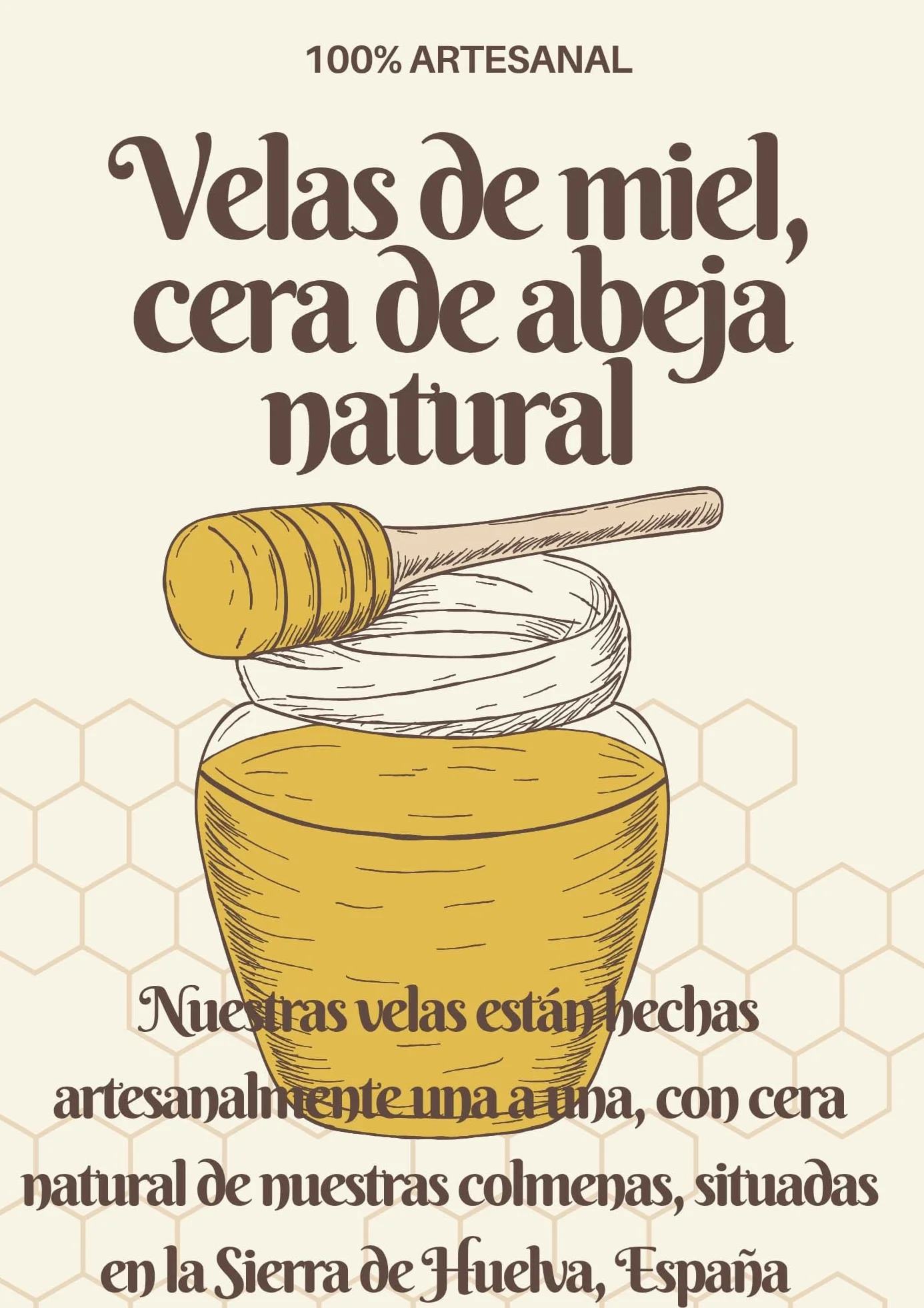 Velas de Miel 100% Cera de Abeja Natural Española - 8 velas - Aromaterapia Relajante - Decoración