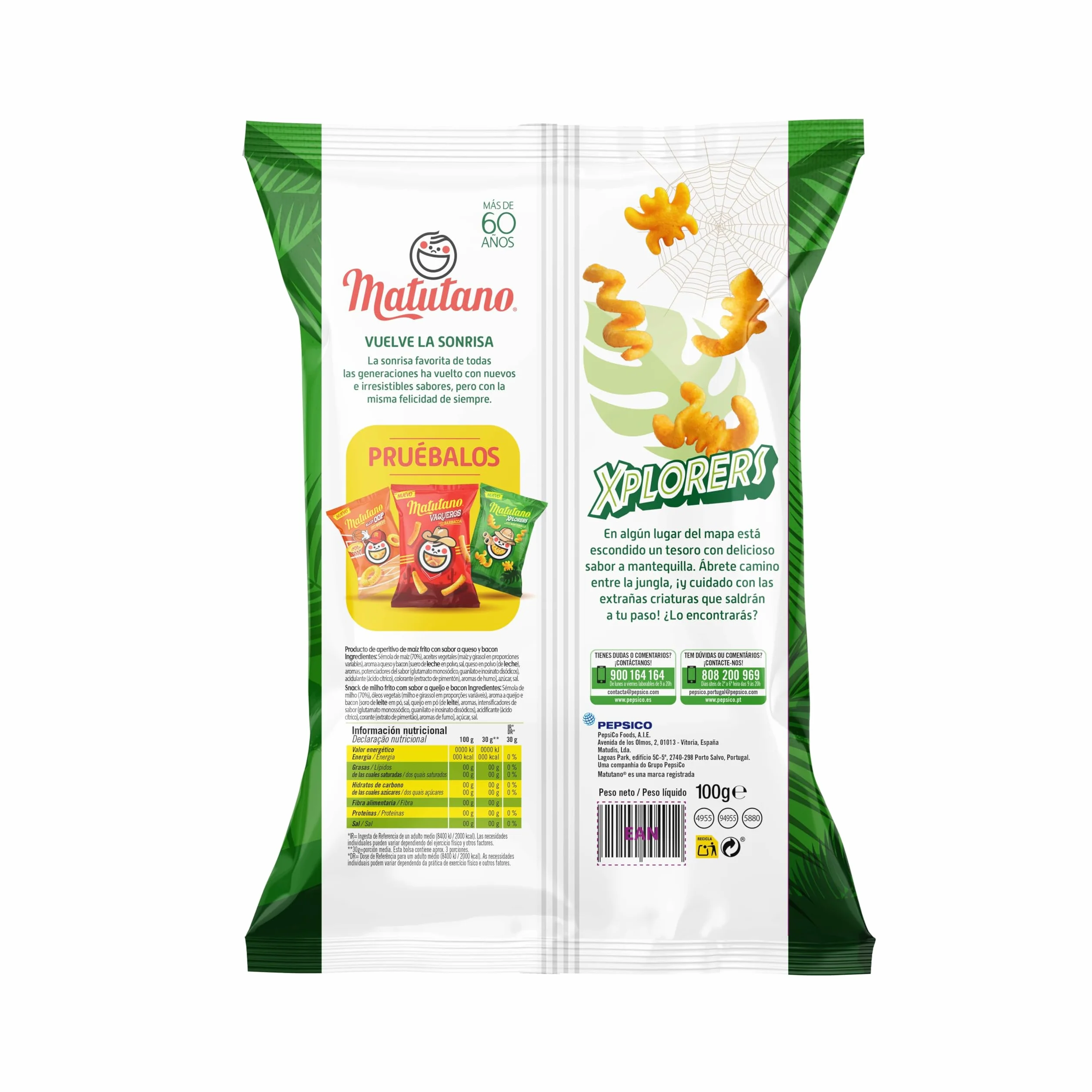 Matutano Xplorers Snack con sabor mantequilla 90 gramos