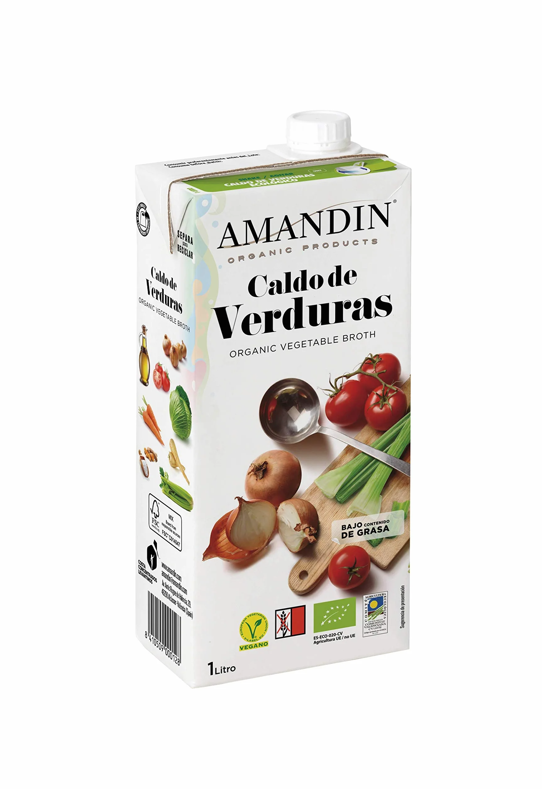 Amandin Caldo de Verduras 6 x 1000 ml