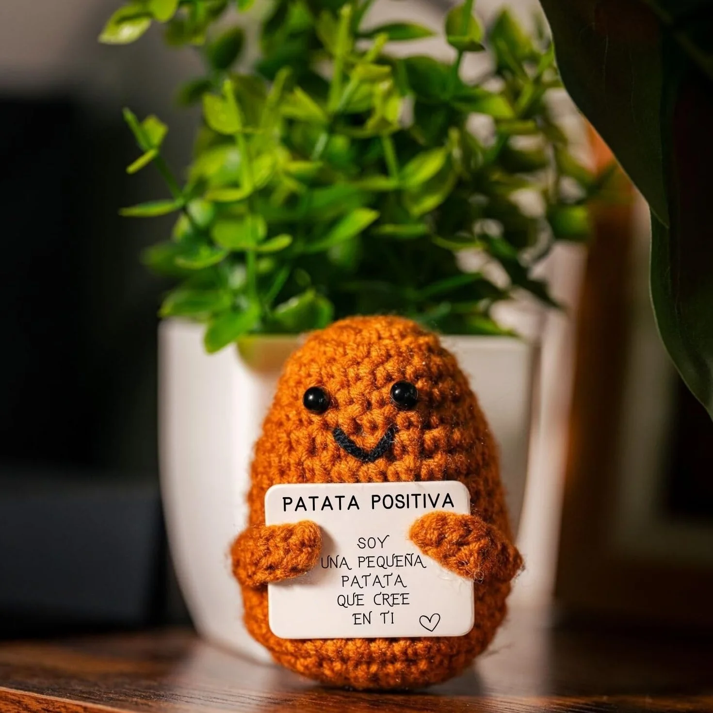 Patata Positiva© | Regalo Original y Divertido | Decoración Hogar | Idea Graciosa | Cumpleaños y Fiesta | Niña Niño Mujer Hombre Hermano Hermana Amigo | Sorpresa Oficina Compañero | Peluche Motivadora