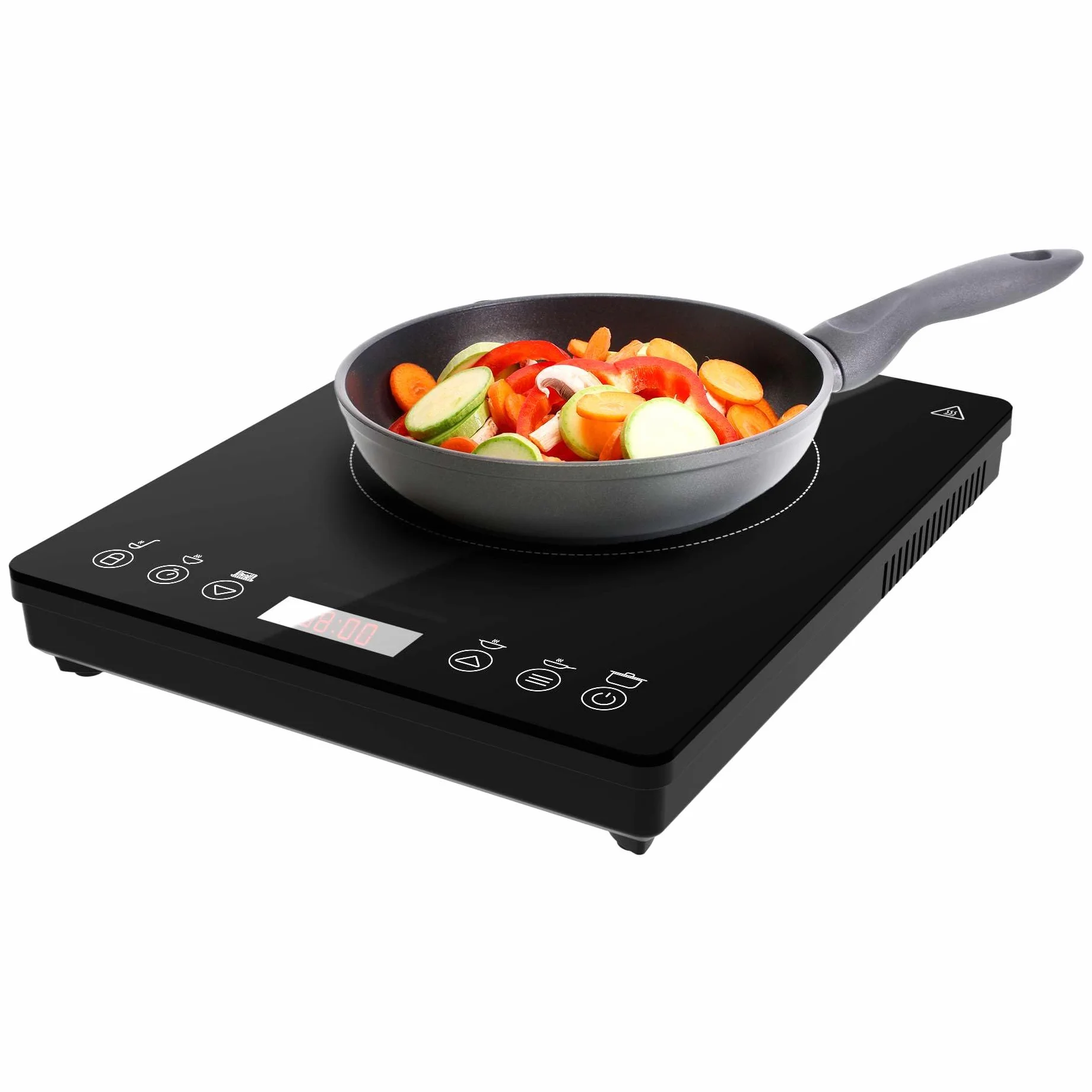Cecotec Placa de Inducción Portátil 1 Fuego 2000W Full Magma Slim Display Táctil