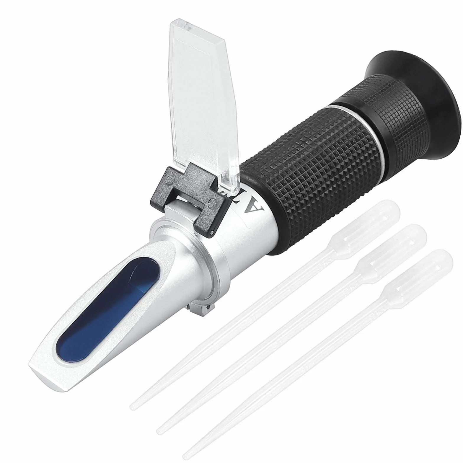 Proster Refractómetro Brix 0-40% y 0-25% Alcohol Refractómetro Digital para Vino Medir el Contenido de Azúcar para Fruta UVA y Grado de Alcohol de Vino Cerveza Refractómetro Portatil con ATC