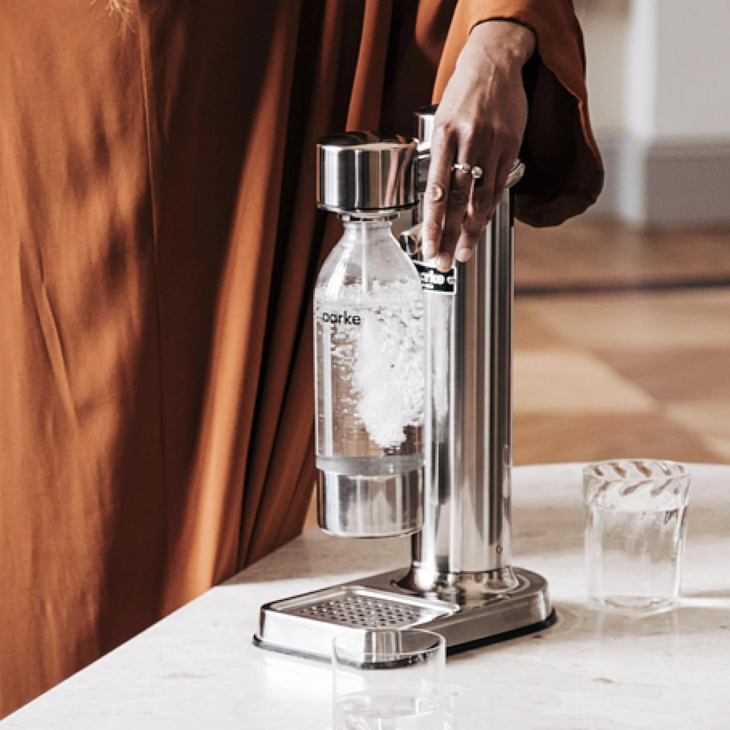 Aarke Carbonator 3 Máquina de agua con gas acero inoxidable 60 litros CO2 renovable