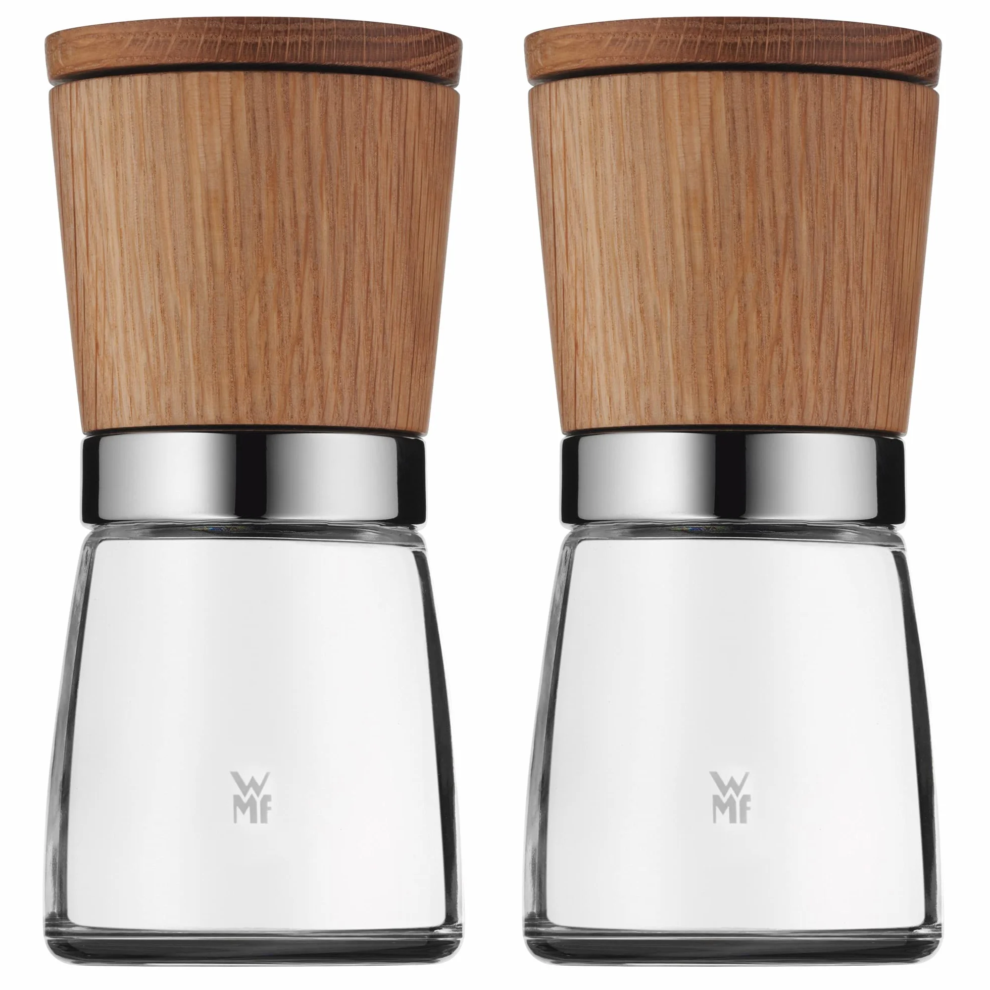WMF Ceramill Natura Juego 2 Molinillos Sal Pimienta Madera 13,8 cm Ø 6 cm Cerámica