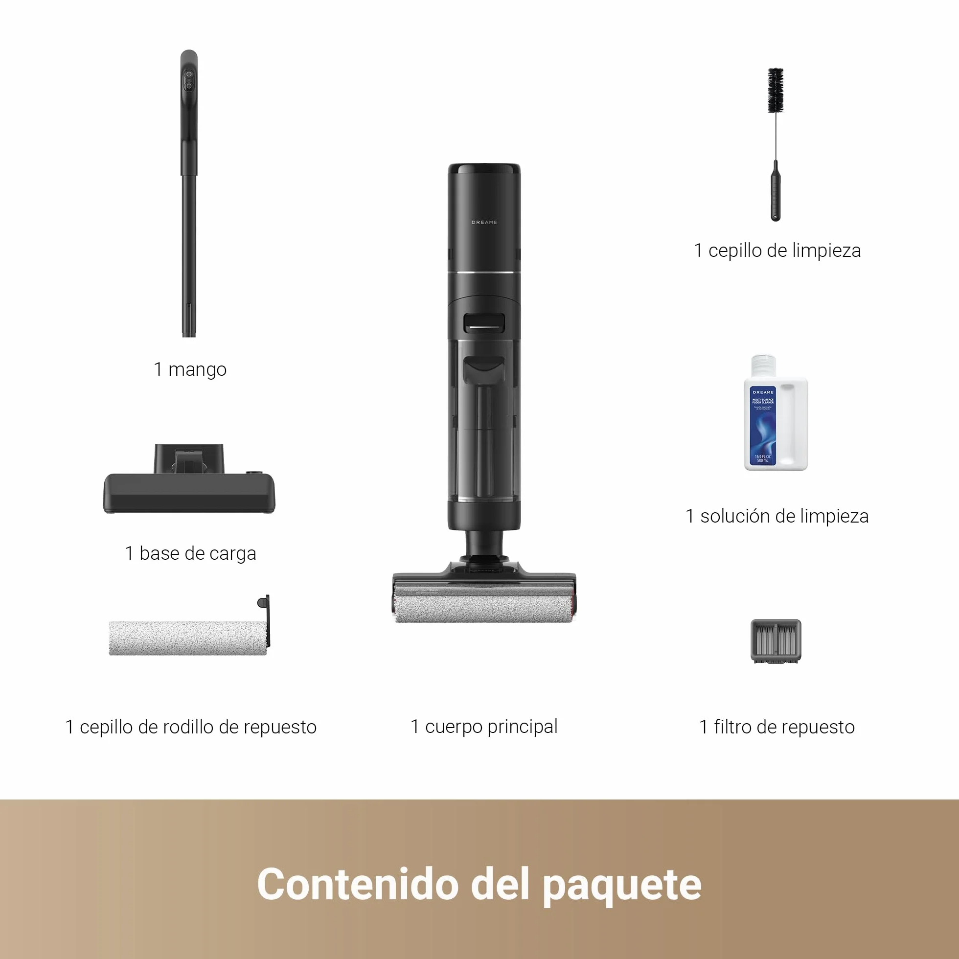 DREAME H12 Pro Ultra Aspiradora Fregadora sin Cable 16000 Pa Cepillo Doble Borde Lavado 60 °C Secado Aire Caliente