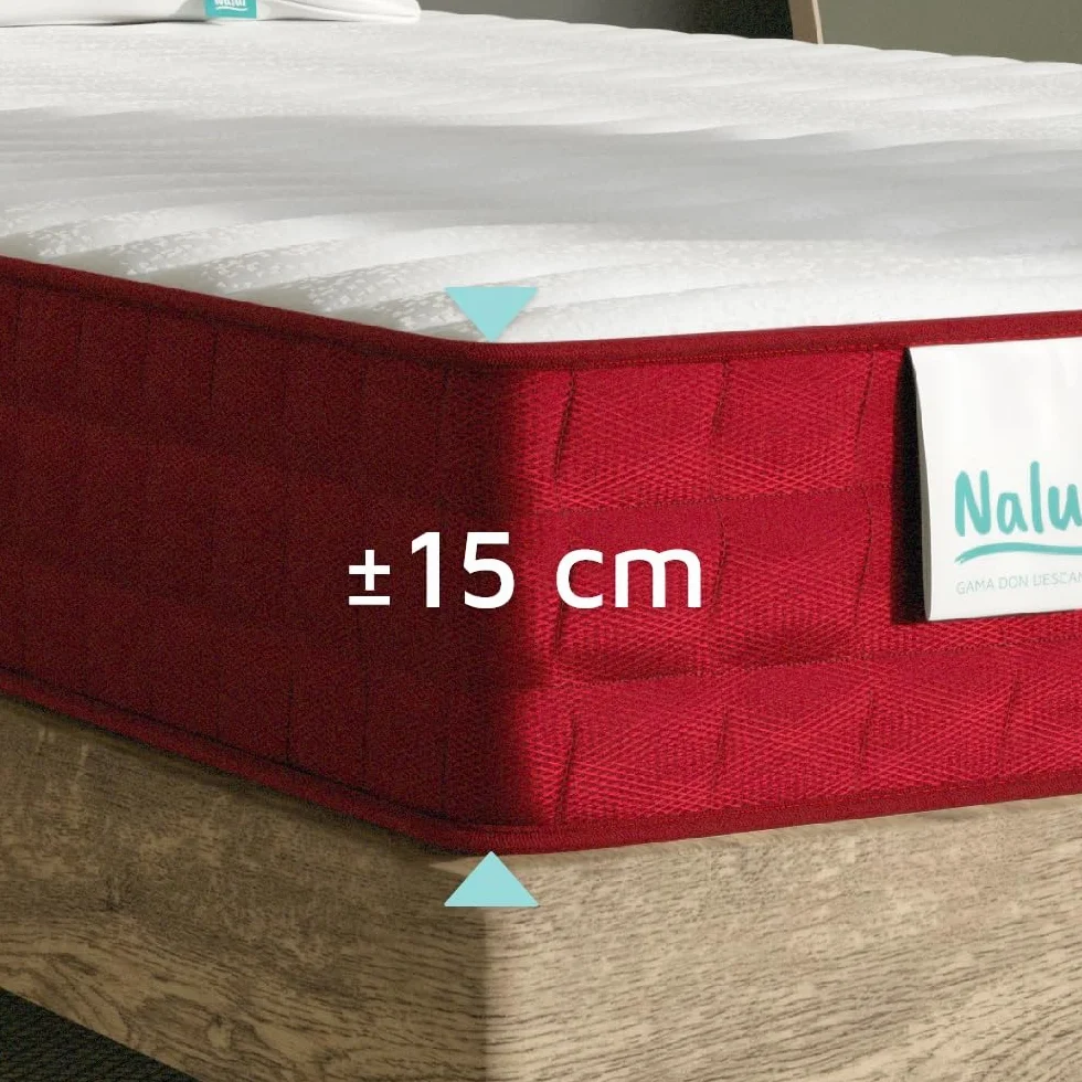 NALUI - Colchón Viscoelástico Reversible 90x190cm Gredos con Altura ±15cm. Tejido Strech y Tejido 3D Transpirable | Especial para Cama Nido | Firmeza Medio-Alta | Adaptable | Hecho en España