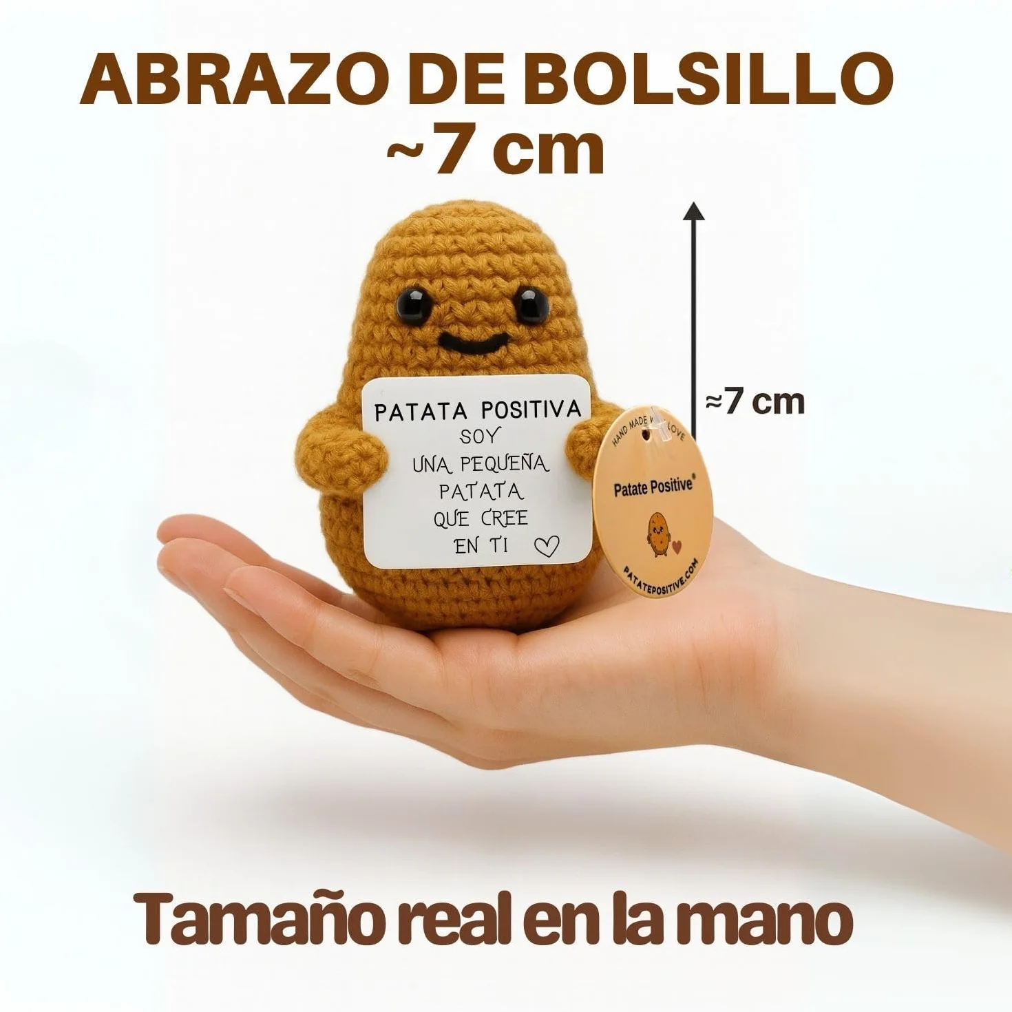 Patata Positiva© | Regalo Original y Divertido | Decoración Hogar | Idea Graciosa | Cumpleaños y Fiesta | Niña Niño Mujer Hombre Hermano Hermana Amigo | Sorpresa Oficina Compañero | Peluche Motivadora