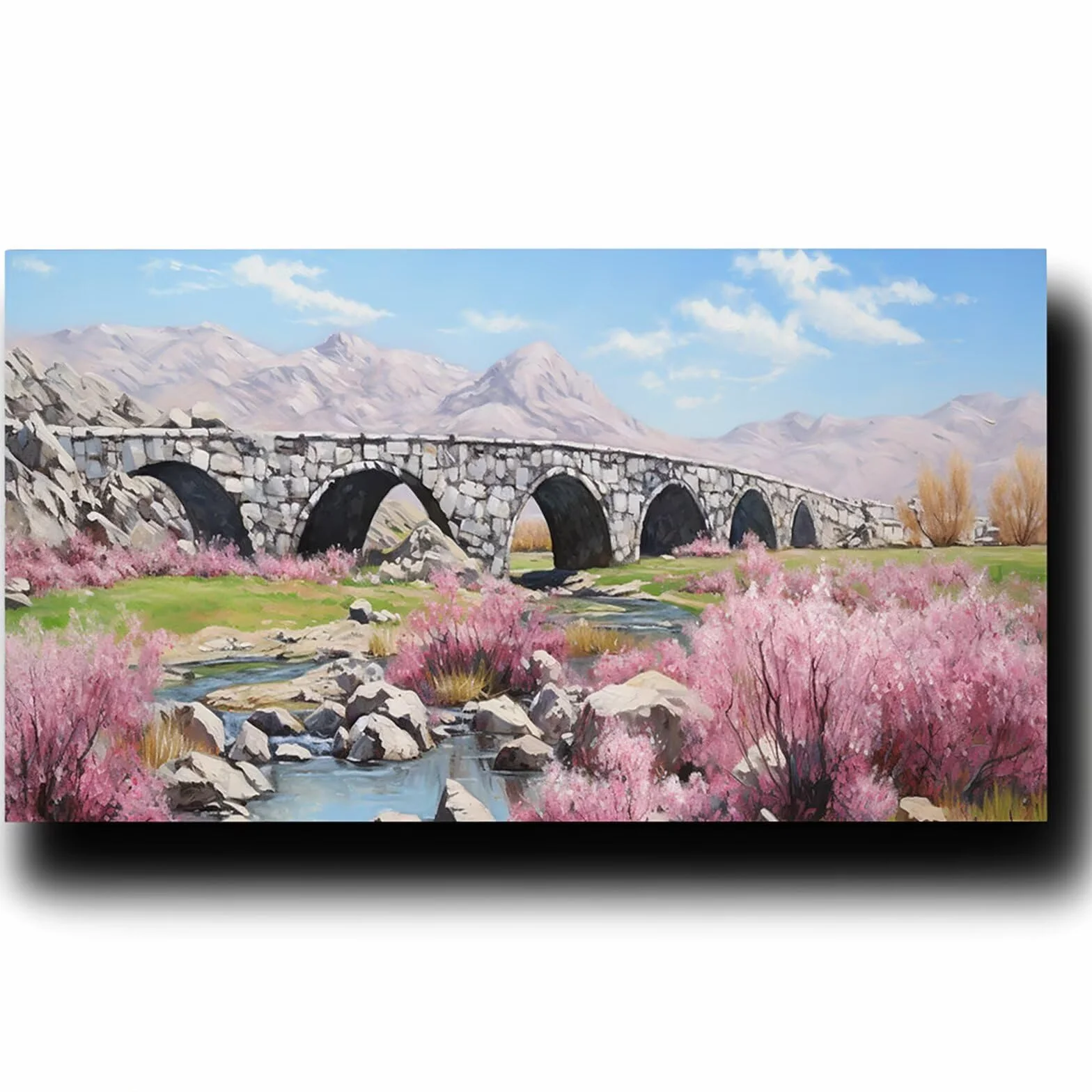 Pintar por Numeros Adultos Flor, Pintar por Numeros Niños Kit Manualidades Adultos Puente Cuadros para Pintar por Numeros Pintura Acrílico, Cuadros Decorativos Regalos Para Mujer 80X160cm 7w-7-B