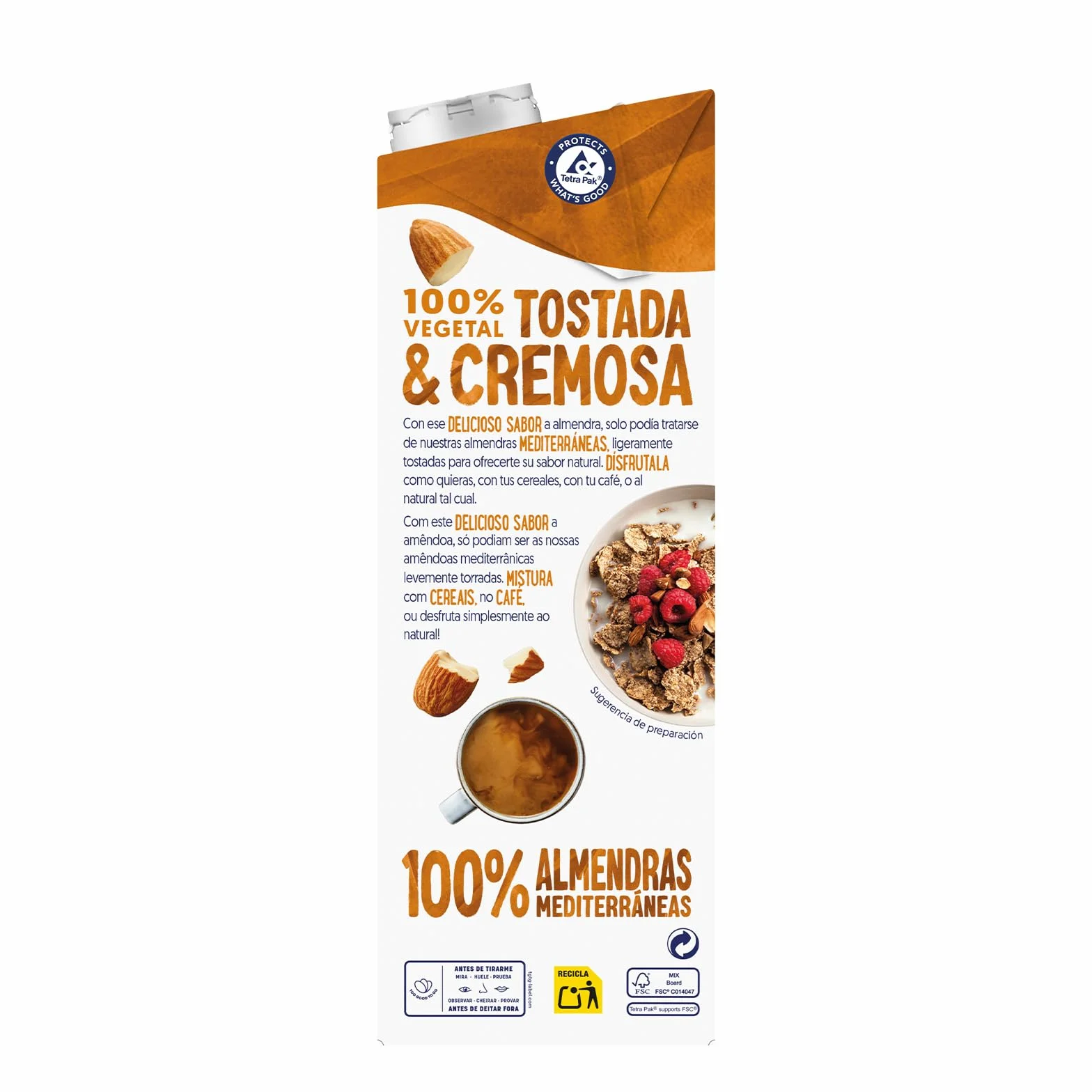 Alpro Bebida Vegetal de Almendras Pack 6 x 1L