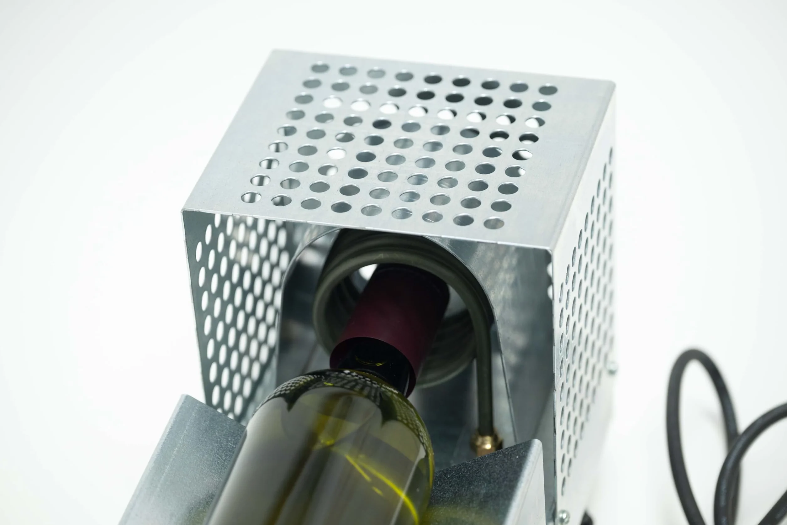Generico Termocapsuladora de hierro galvanizado para cápsulas termorretráctiles en botellas de vidrio para vino y aceite