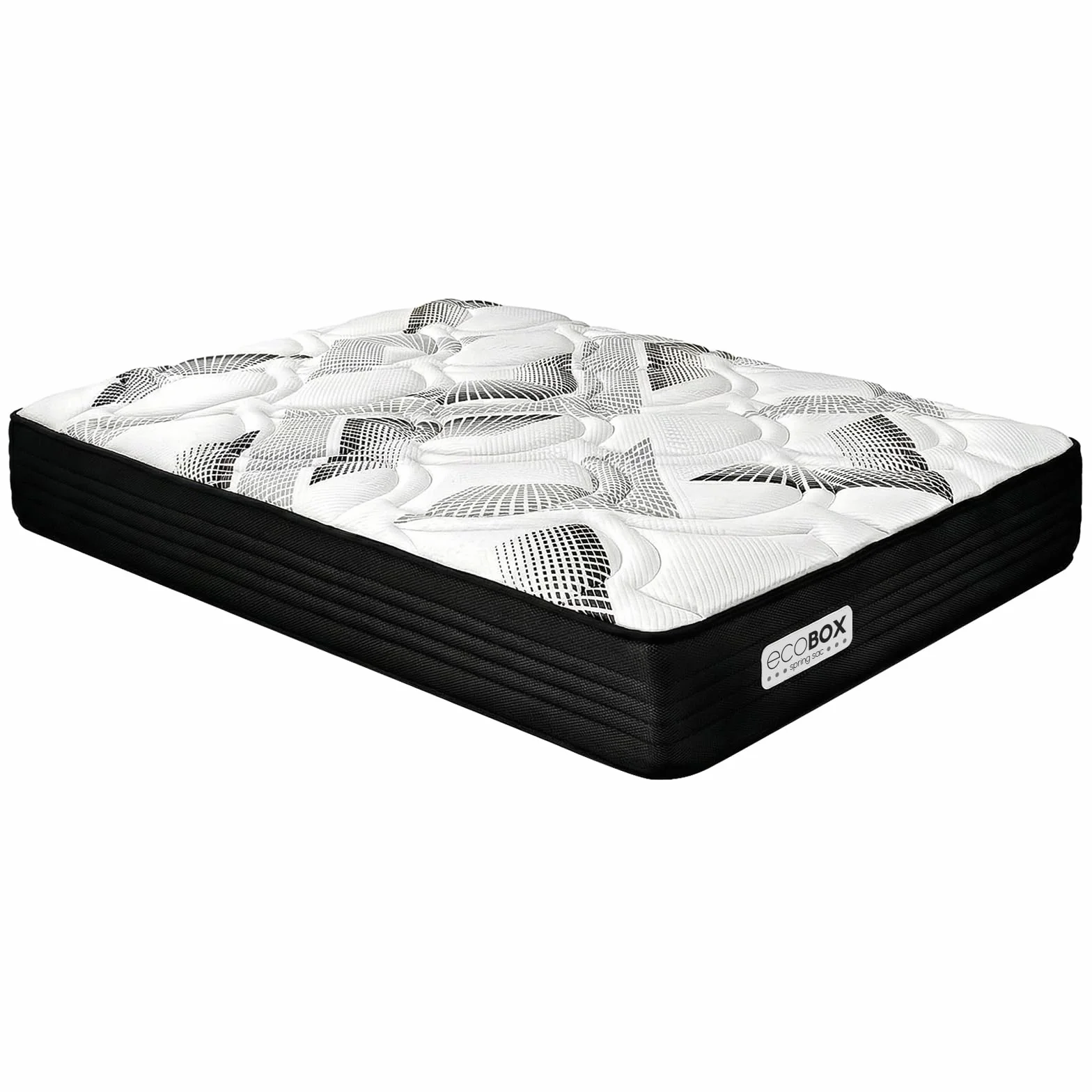 DUÉRMETE ONLINE - Colchón Viscoelástico Híbrido Eco Box con Núcleo de Muelles Ensacados, Confort Óptimo, Firmeza Intermedia, Antiácaros Antibacteriano e Hipoalergénico 90 x 190