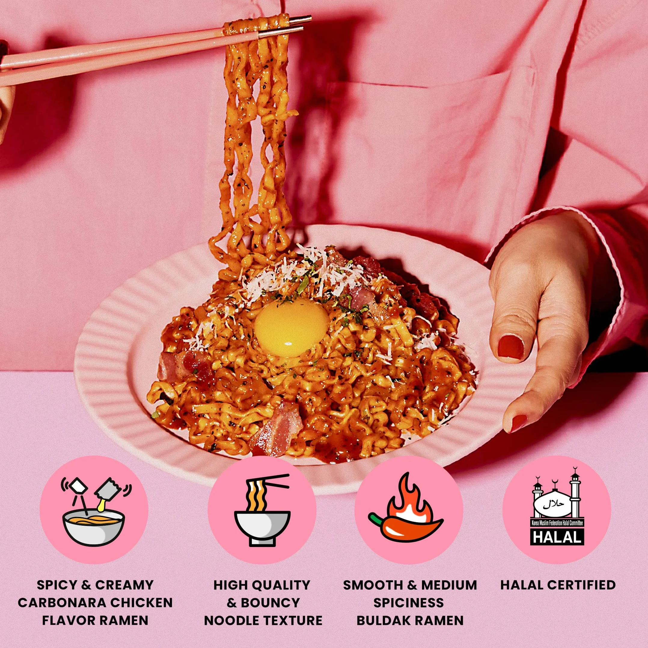 Samyang Carbo Buldak Fideos superpicantes paquete de 5