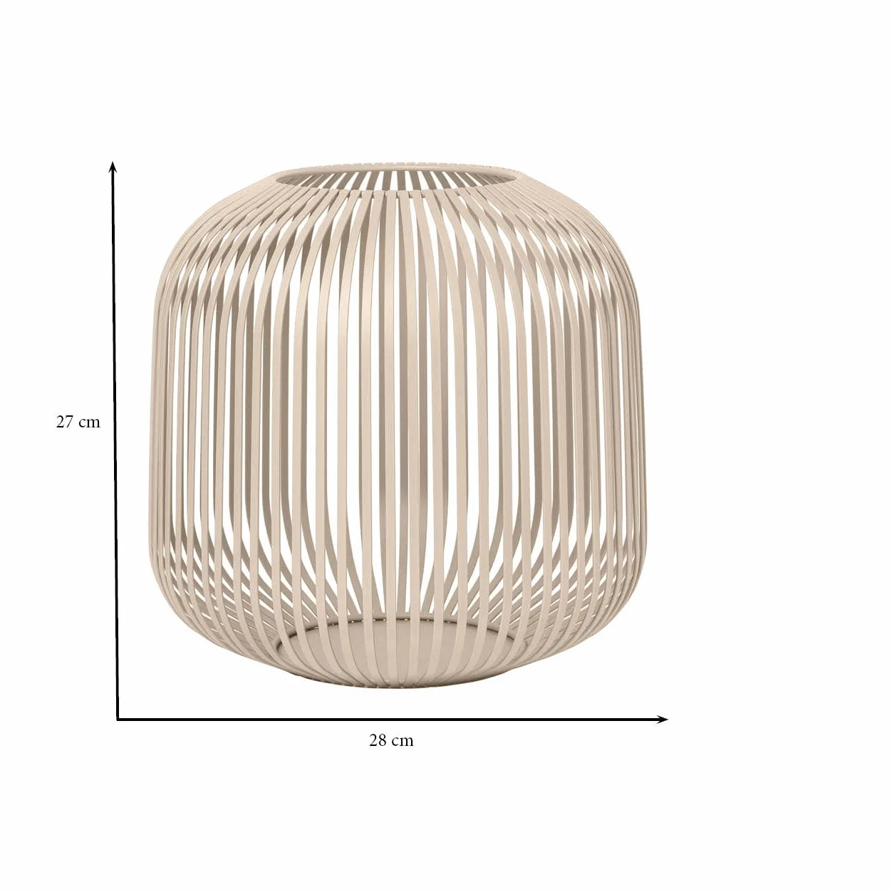 blomus Juego de 3 faroles Lito | Nomad | Tamaño S, M y L | 20L x 20 B x 17H cm | 28L x 28L x B x 27H cm | 33L x 33L x 33B x 45H cm | Portavelas Beige | Portavelas de acero inoxidable | Farol