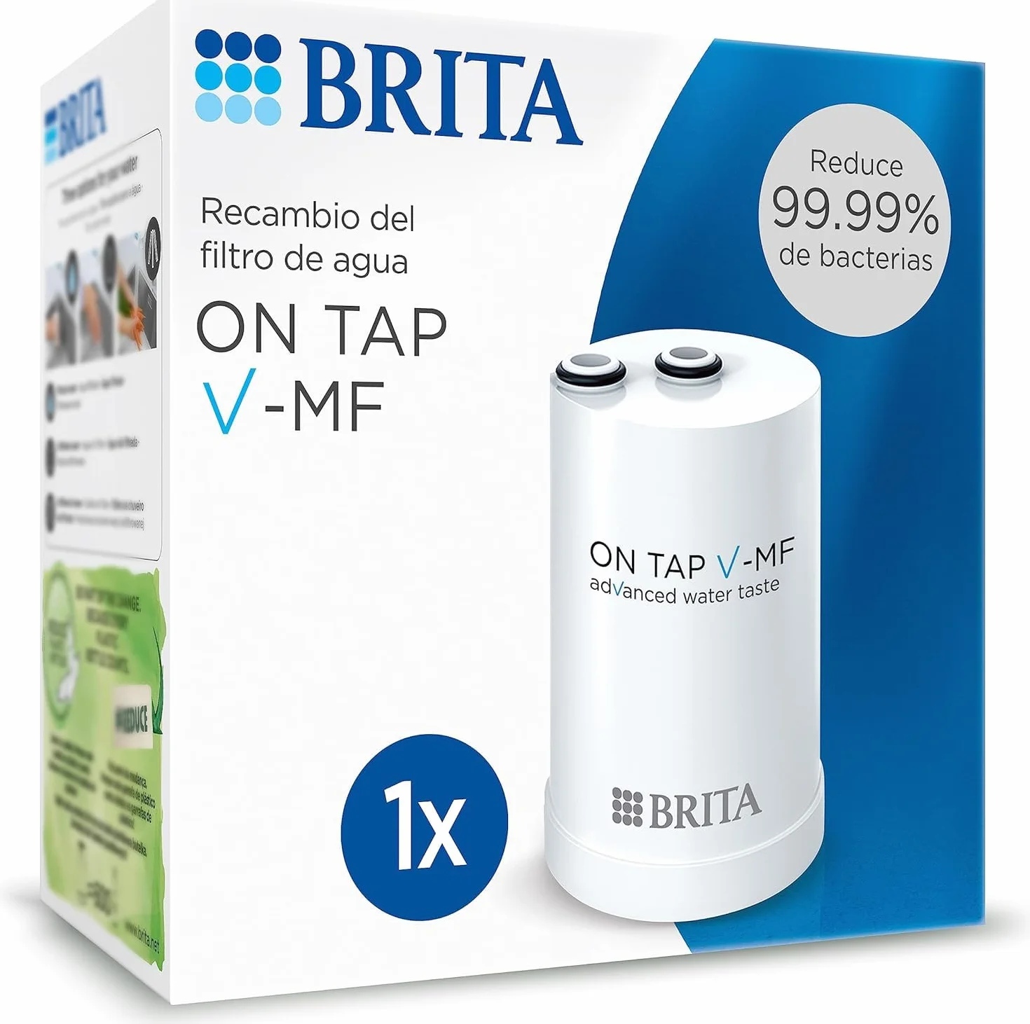 BRITA ON TAP V-MF cartucho de filtro de agua 600L reduce PFAS metales
