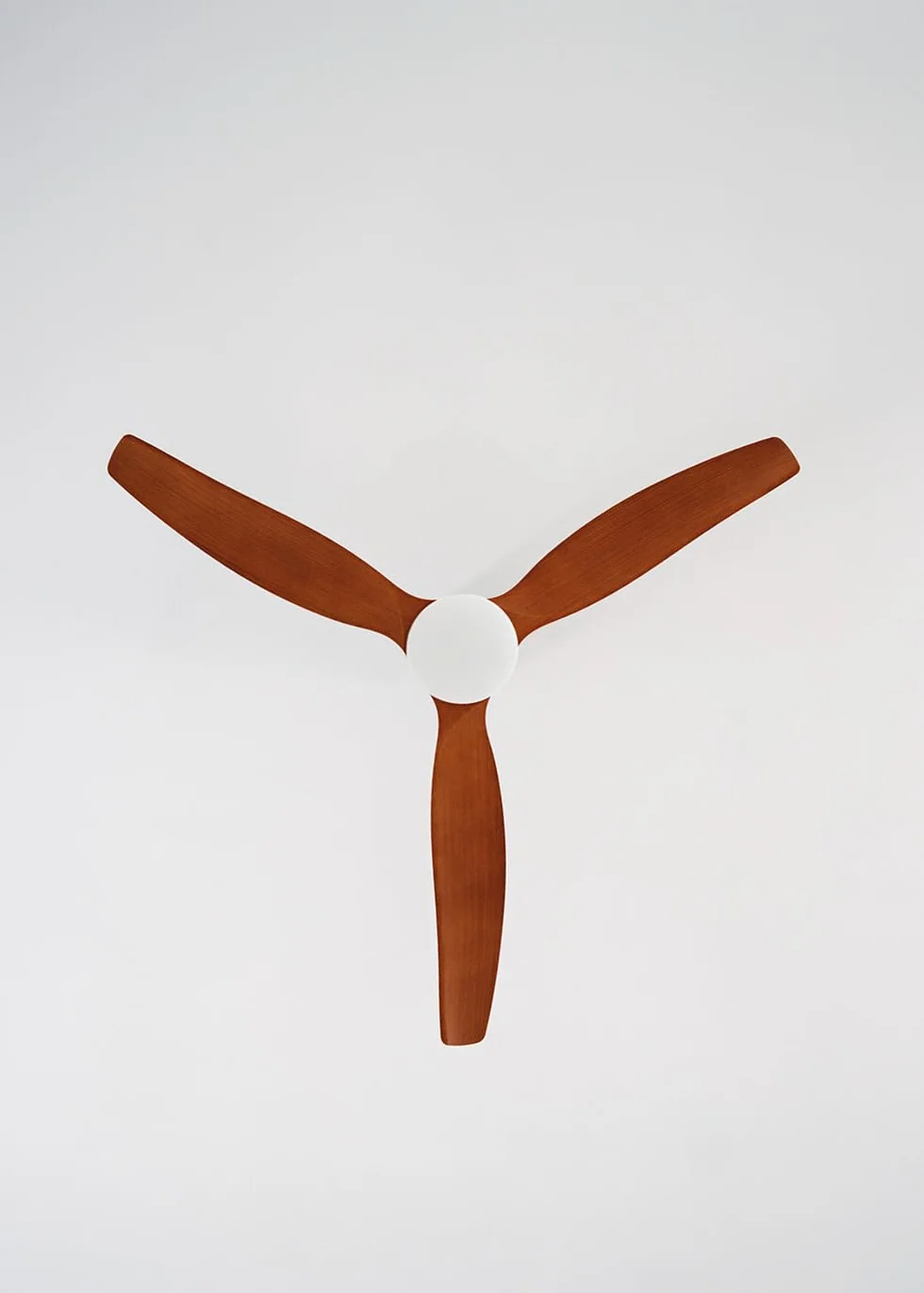 CREATE / WINDCALM/Ventilador de techo ABS con luz negro aspas efecto madera oscura con Wifi y mando / 40W, Silencioso, Ø132 cm, 3 temperaturas de luz, temporizador, función verano-invierno