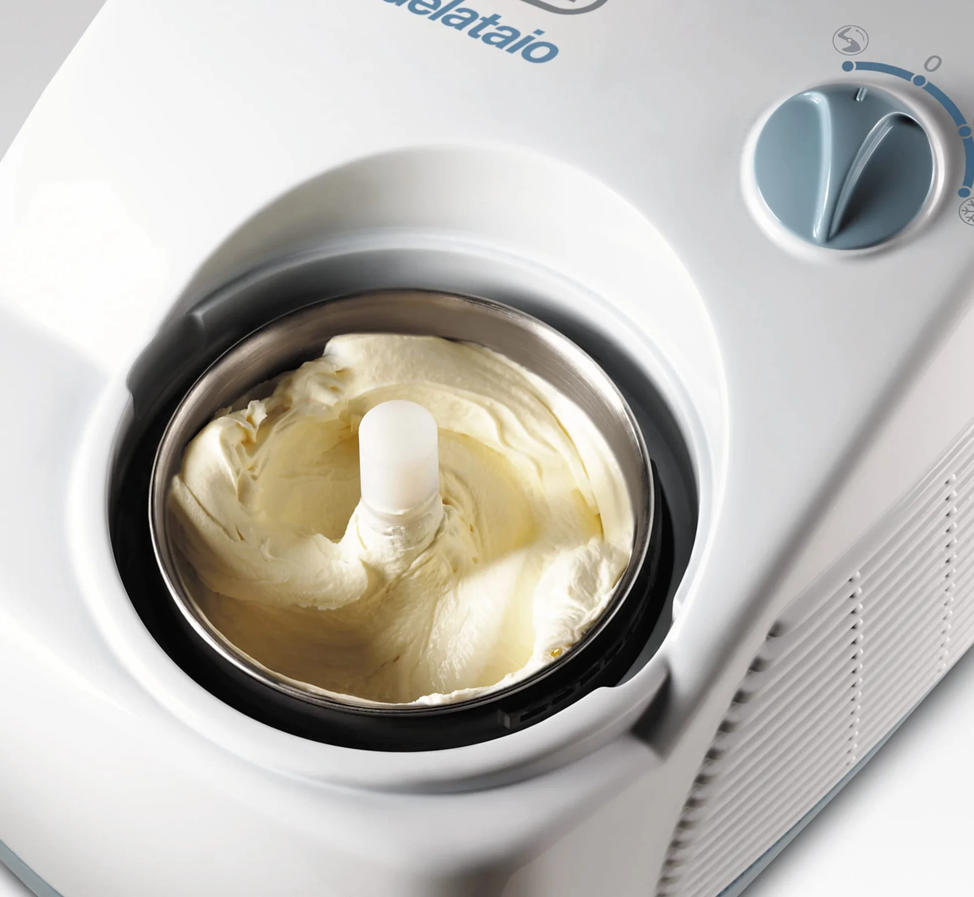 DeLonghi ICK 5000 Máquina para hacer helado con compresor, 230 W, 1.2 L, color blanco