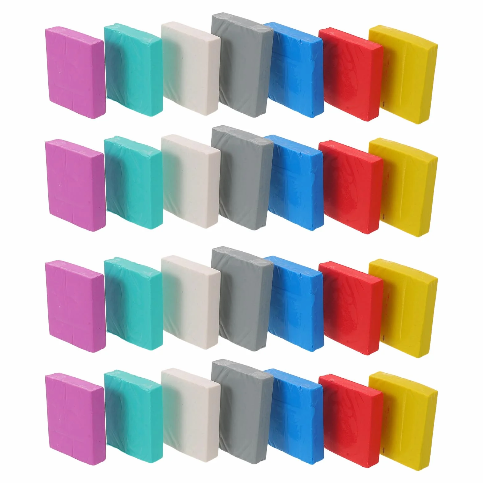 Kisangel 60 gomas de borrar maleables: gomas de borrar maleables de colores para dibujar - Material escolar para estudiantes, profesores, arte, lápices de carboncillo y bocetos.