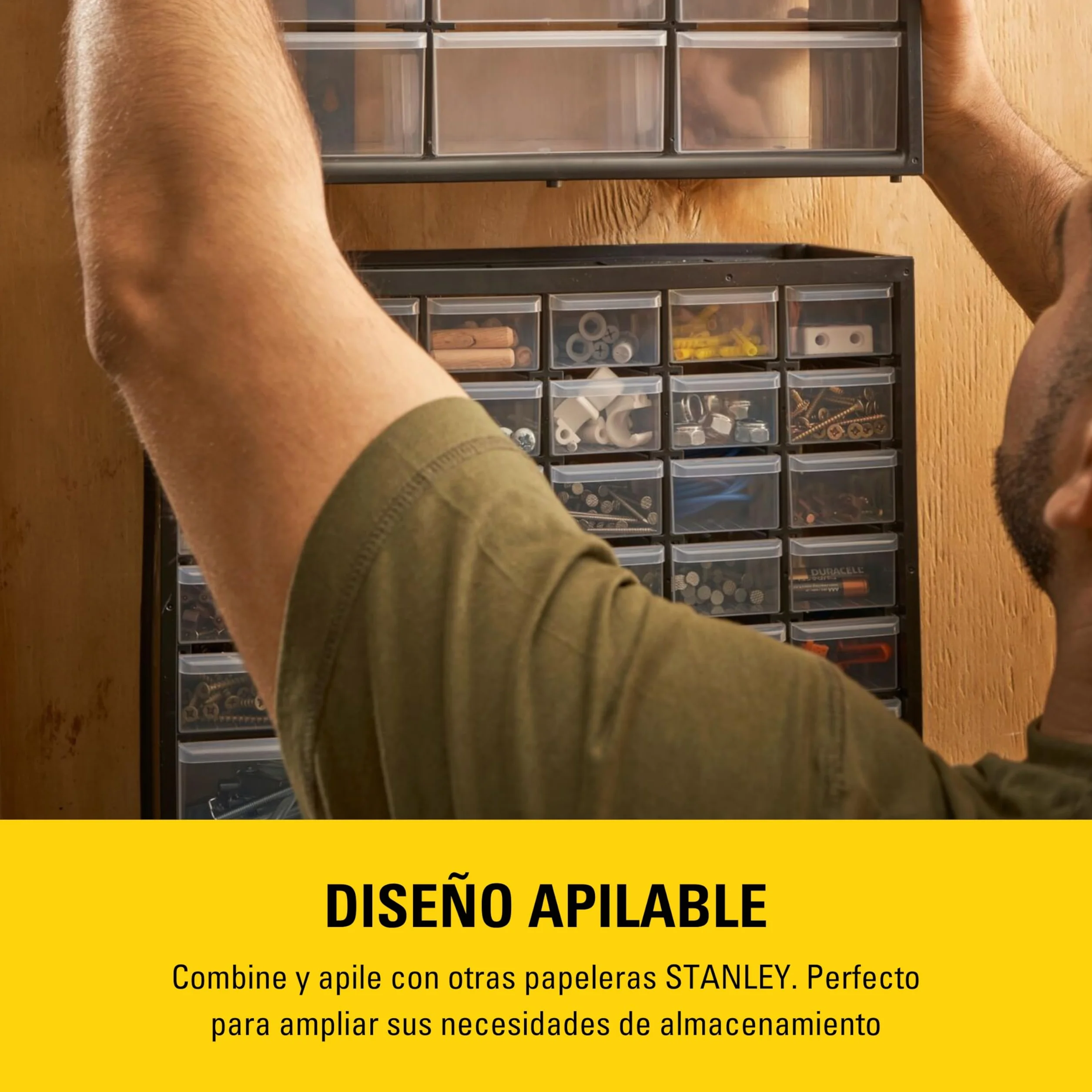 STANLEY Organizador 5 niveles 30 cajones, Polipropileno, Apilable, 36.5x15.5x22.5 cm, 1-93-980