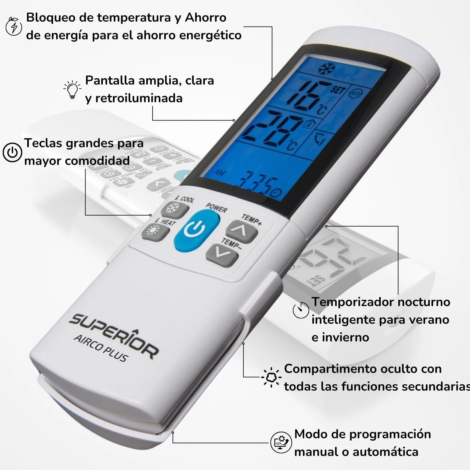 Superior Electronics AirCo Plus 8K Control Remoto Universal para Aire Acondicionado