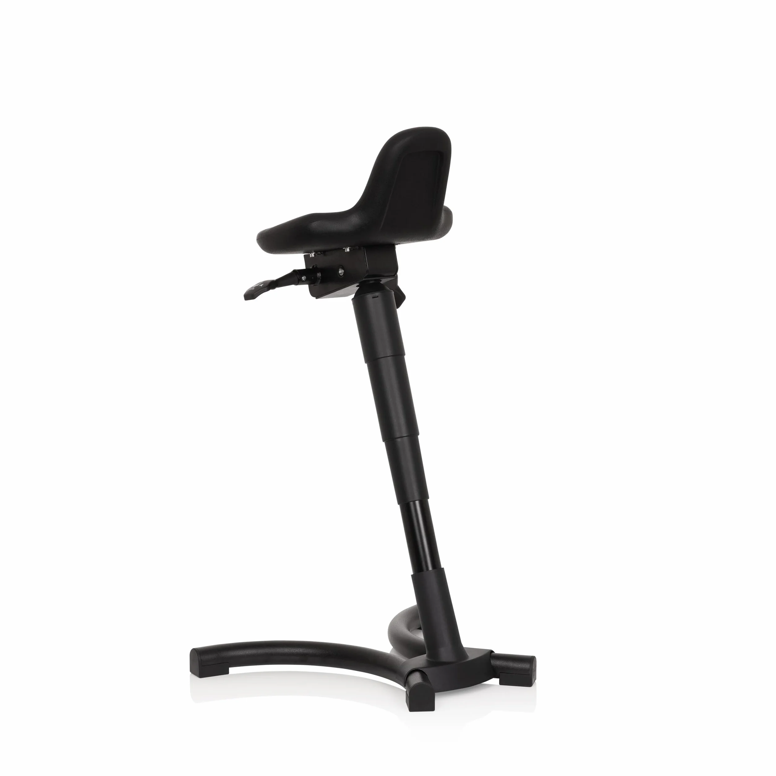 Taburete para Oficina Taburete de Trabajo Multiusos Top Work 34 Asiento de Goma Duro con Respaldo Altura Ajustable Negro