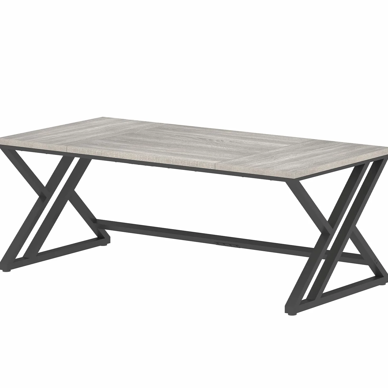 Escritorio de oficina 180 cm madera y metal moderno doble estación de trabajo industrial