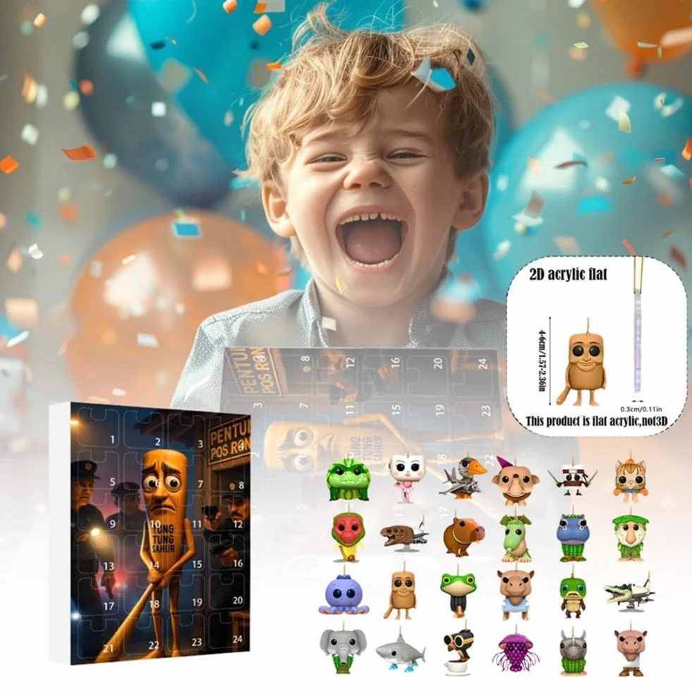 Tung Tung Tung Sahur Calendario de Adviento 24 días Figura Cuenta Regresiva Regalos Decoración