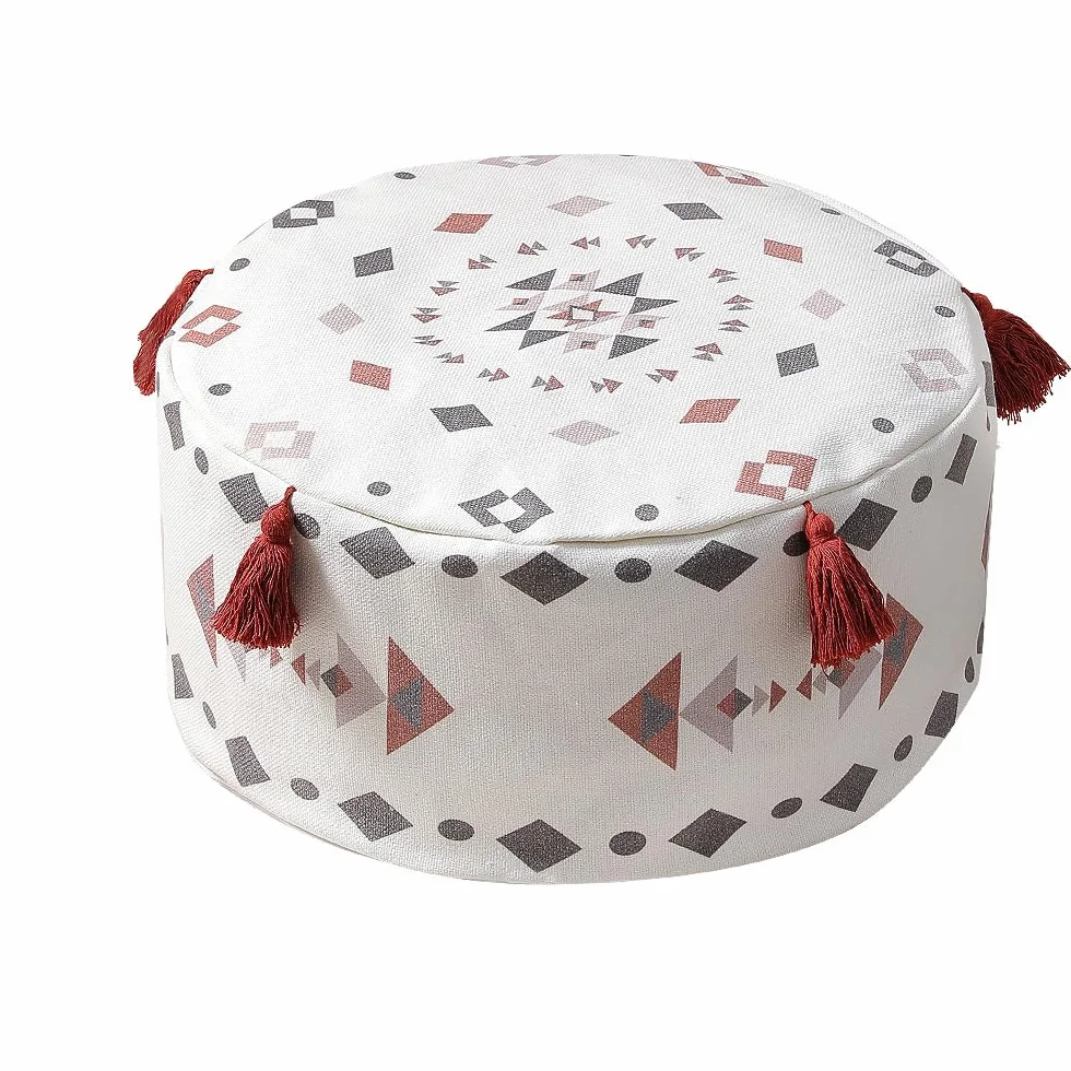 MOCOFO Puf 45 x 20 cm Cojín de Suelo Estampado Geométrico Escandinavo Otomana Lavable