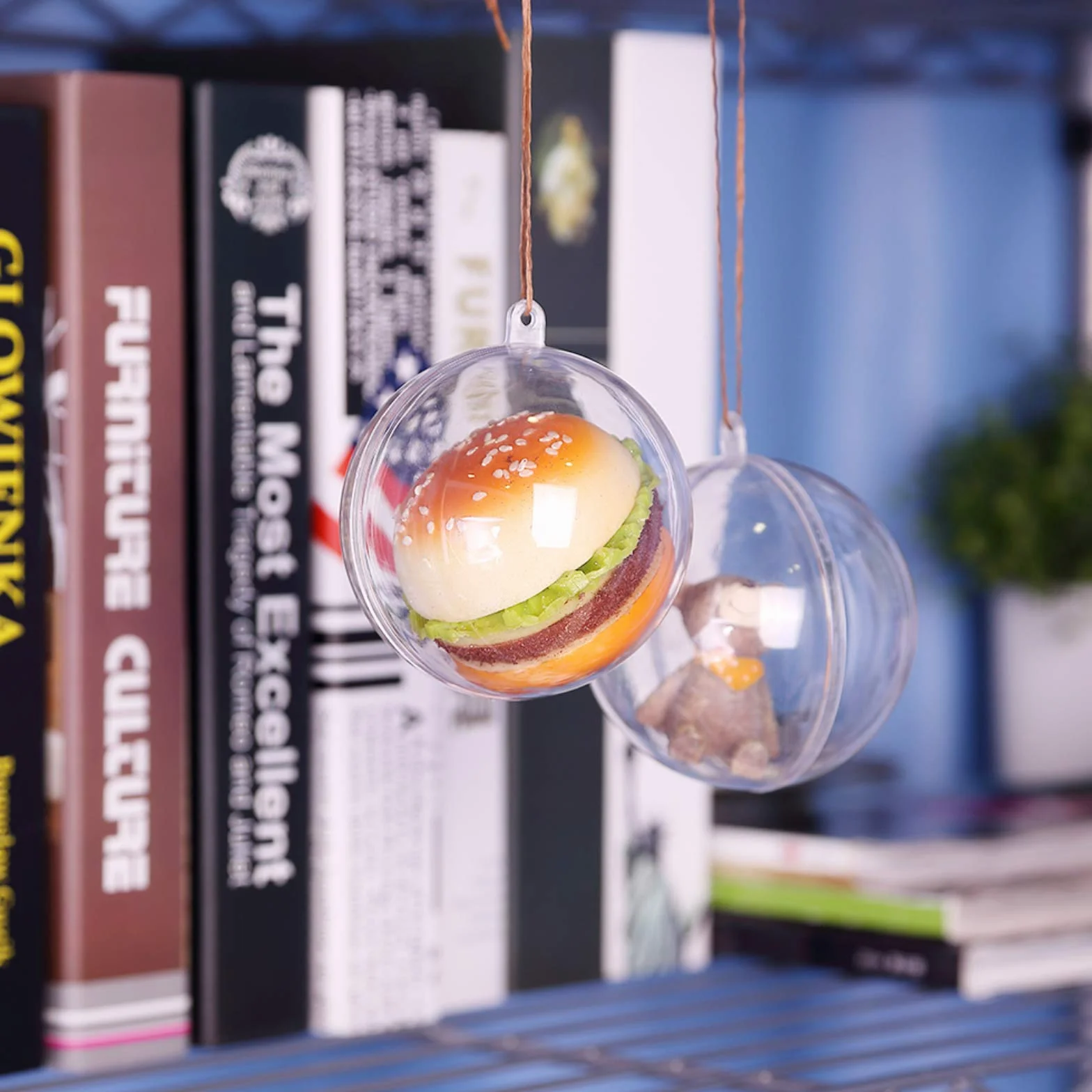 Bolas de Navidad Acrílico Transparente 8cm 20 uds para Decorar Árbol Navidad