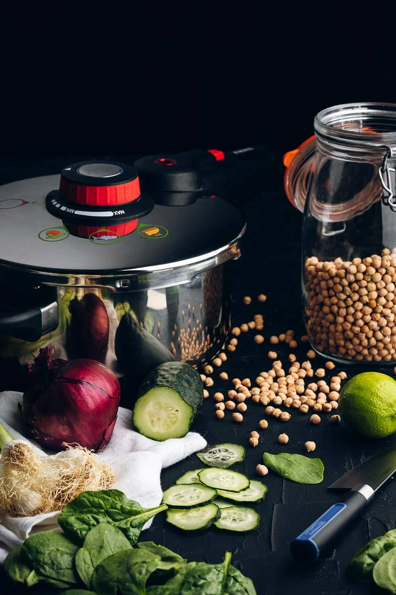 MONIX Selecta Olla a Presión Rápida 9 Litros Acero Inoxidable 18/10 Cierre Automático Plata