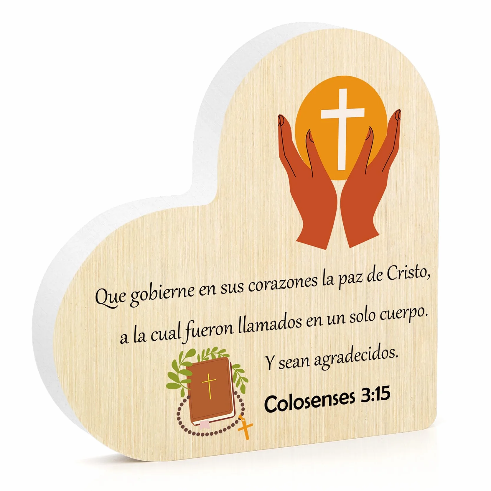 Regalos de Confirmación Católica Decoración Madera Versículos Bíblicos Religiosos