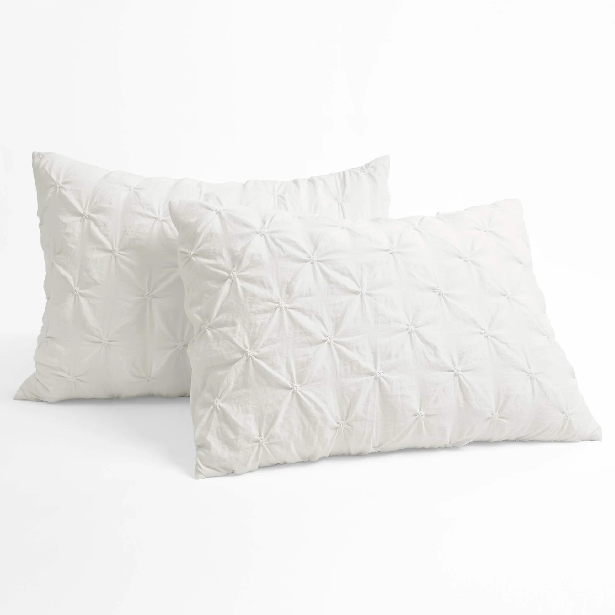Lush Decor Pintuck Ravello Pintucks, Poliéster, Blanco, King Size