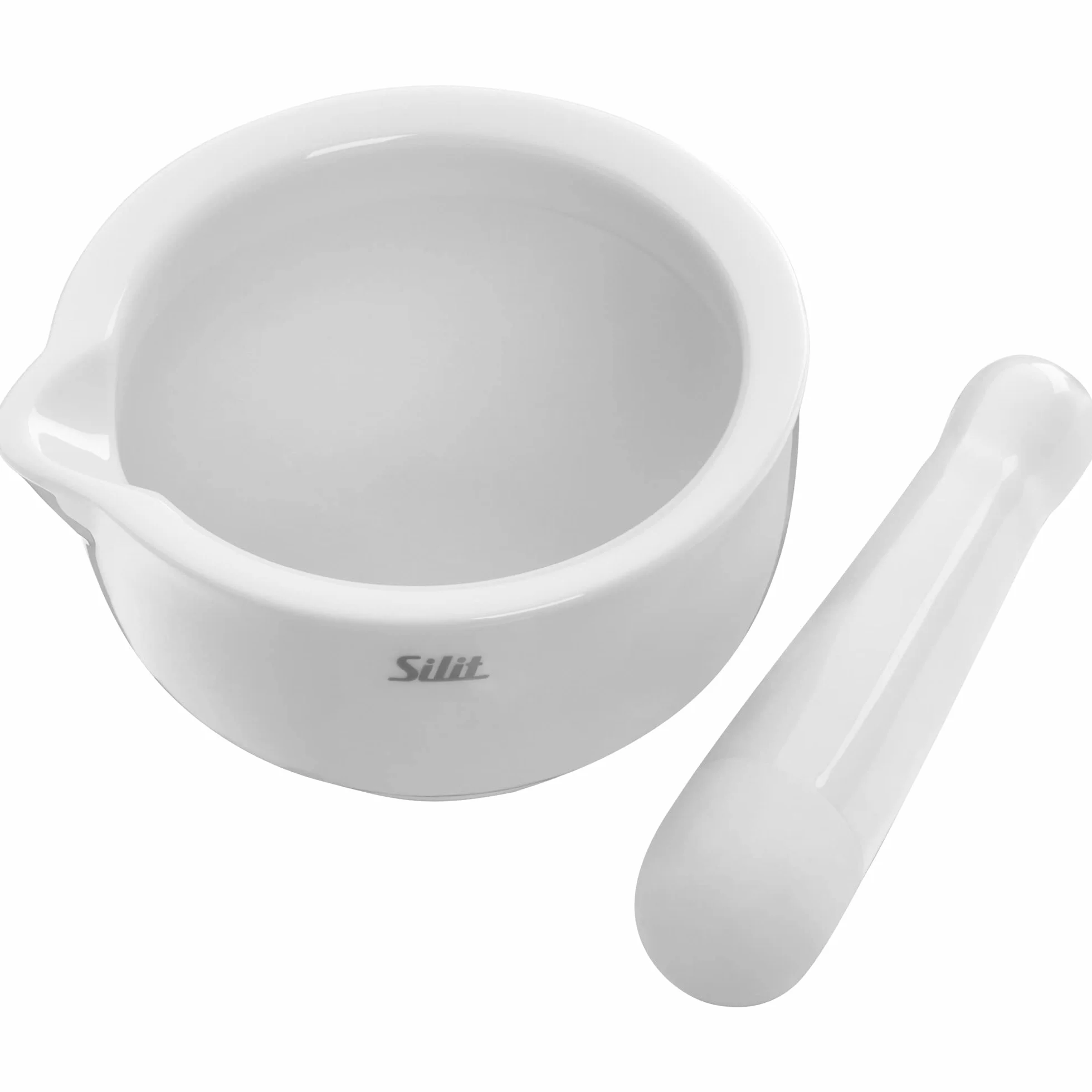 Silit - Mortero de Porcelana (Ø 10 cm), Color Blanco