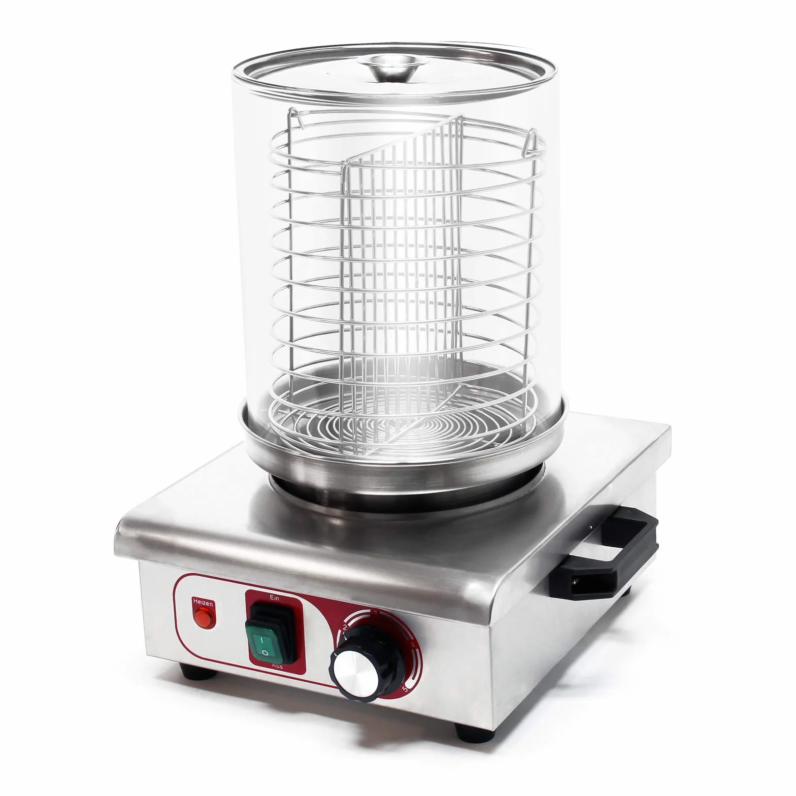 Máquina de perritos calientes 450W Cocedor de salchichas para hostelería fiestas