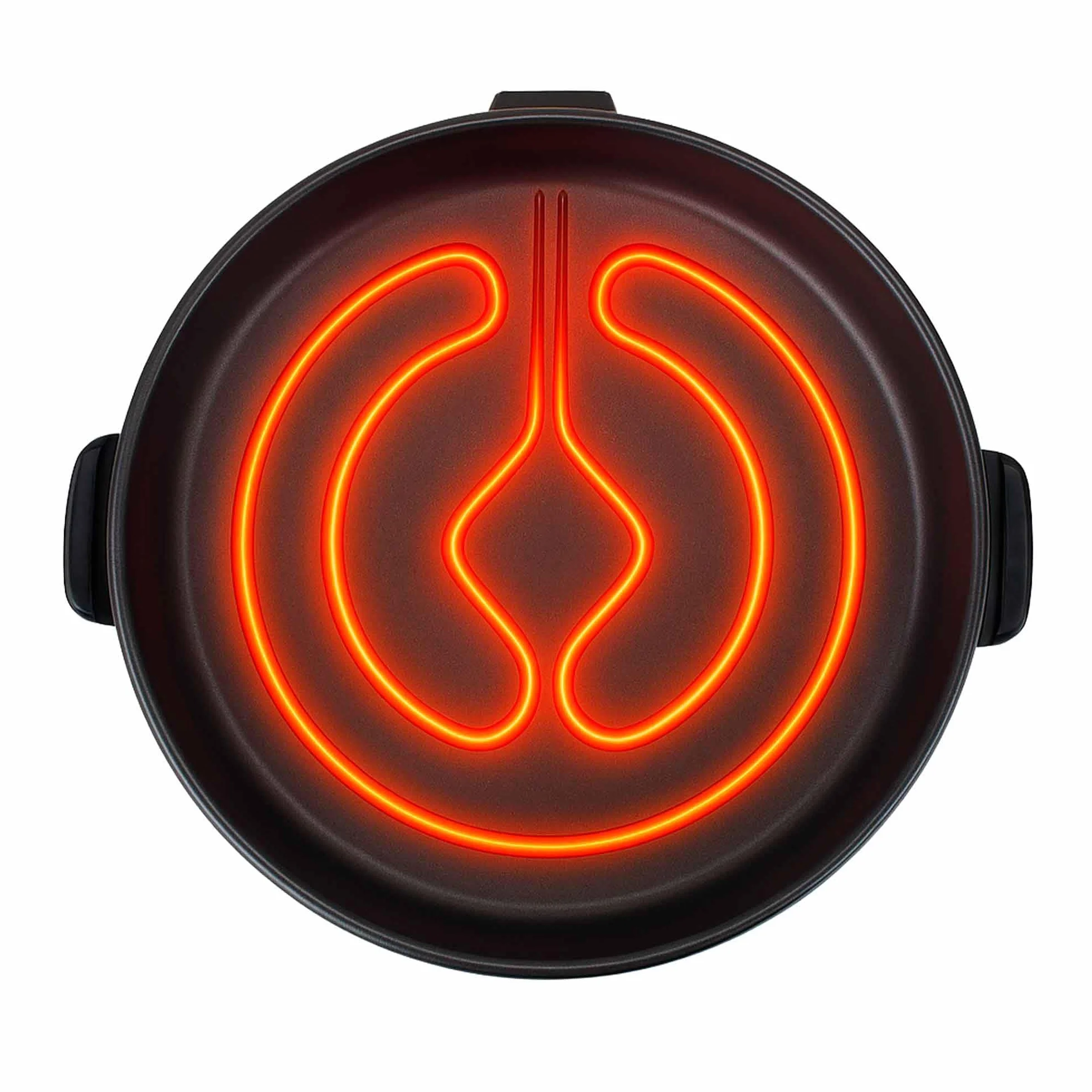 Jata PE550 - Paellera Eléctrica 55 cm con Tapa, Sartén Eléctrica Multifunción Antiadherente, 1900W, Gran Capacidad para Paellas, Guisos, Arroces y Reuniones Familiares