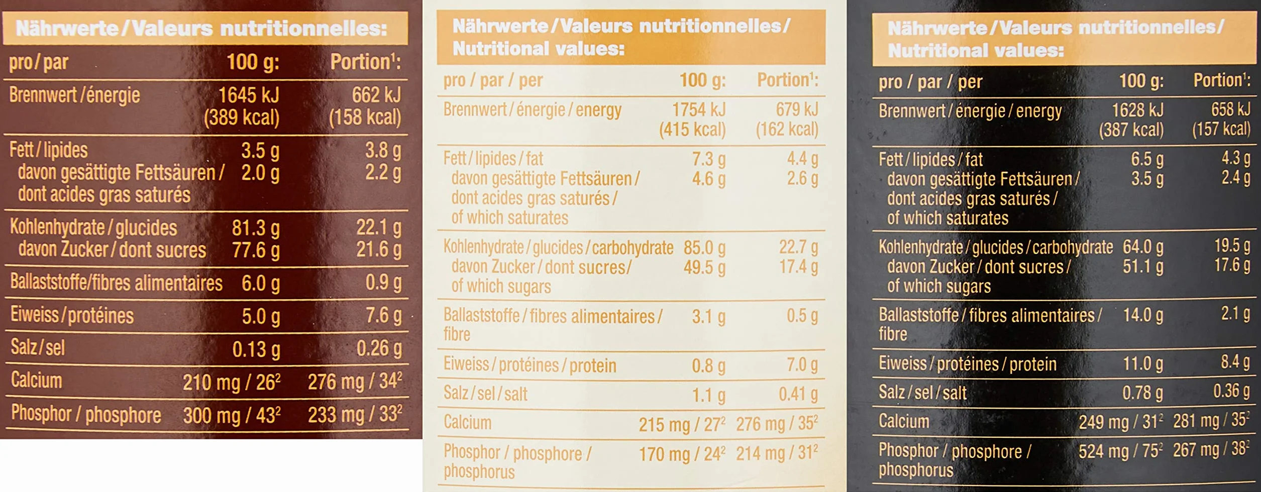 Caotina Set Triple, Cacao en Polvo de Chocolate Suizo, Chocolate Caliente, 3 x 500 g