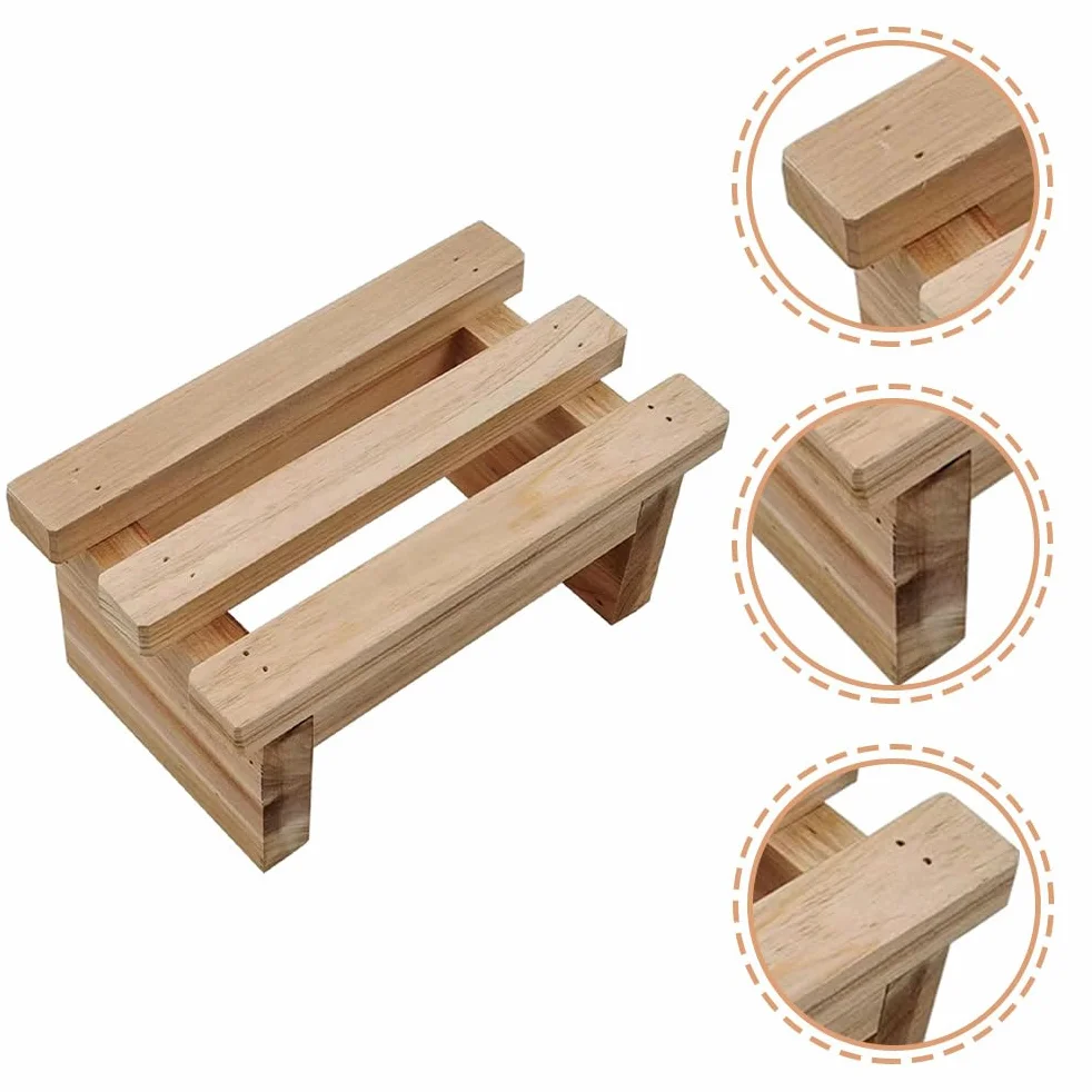 Banquito de Madera Pequeño y Portátil para Niños Taburete 9x5x4 Pulgadas
