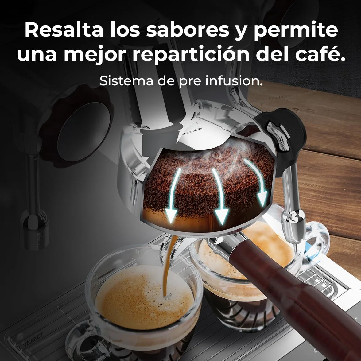 Cecotec Cafetera Express Barista Baristeo Classic. 2700W, Bomba 15 Bares, Control Pid, Doble Calentamiento, depósito 2.5L, Vaporizador, Grifos Profesionales, Extracción Crema, Diseño Profesional